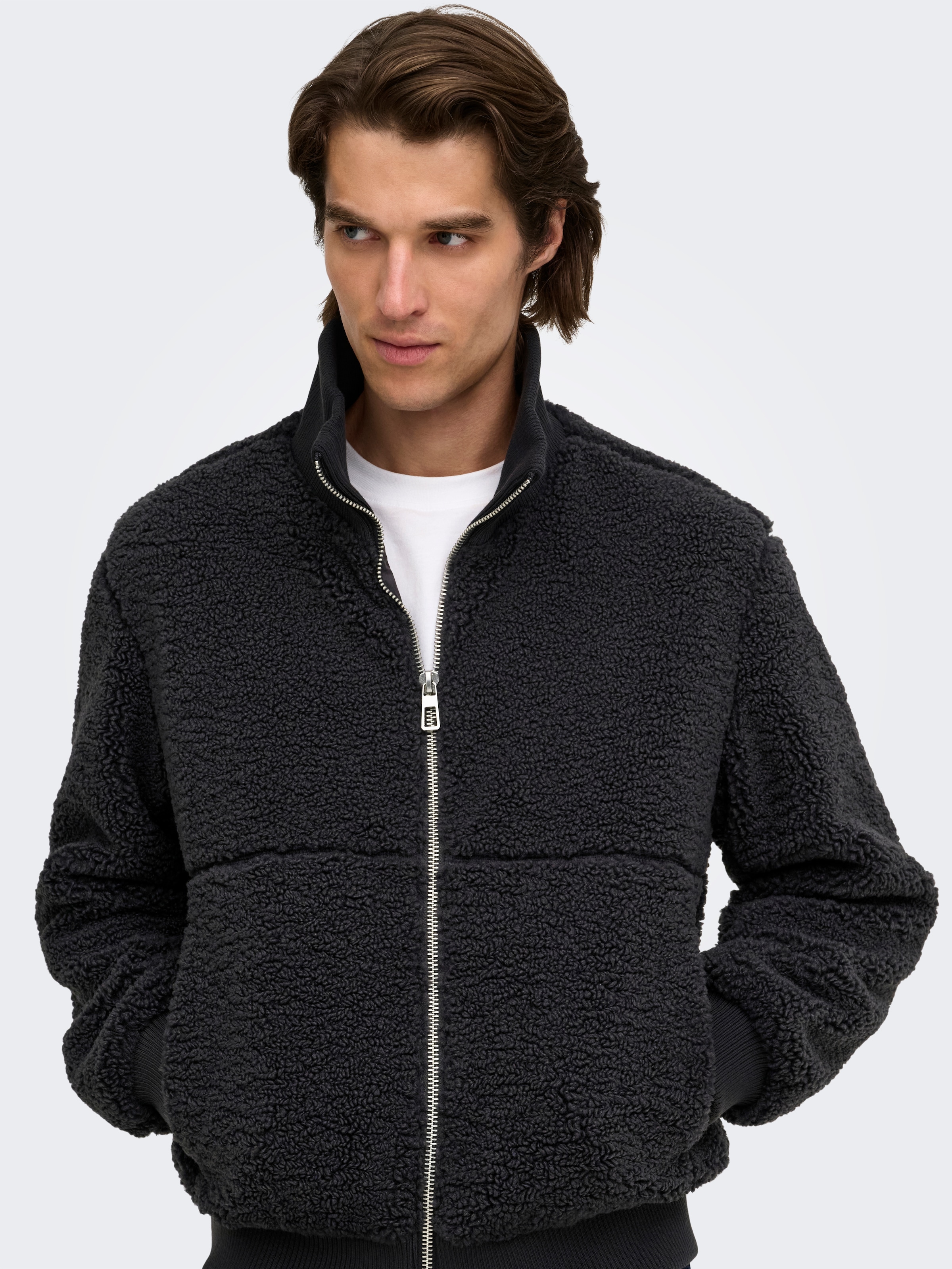 ONLY & SONS Parka »ONSRAY SHERPA JACKET OTW VD« avec capuche Polyester, coupe régulière