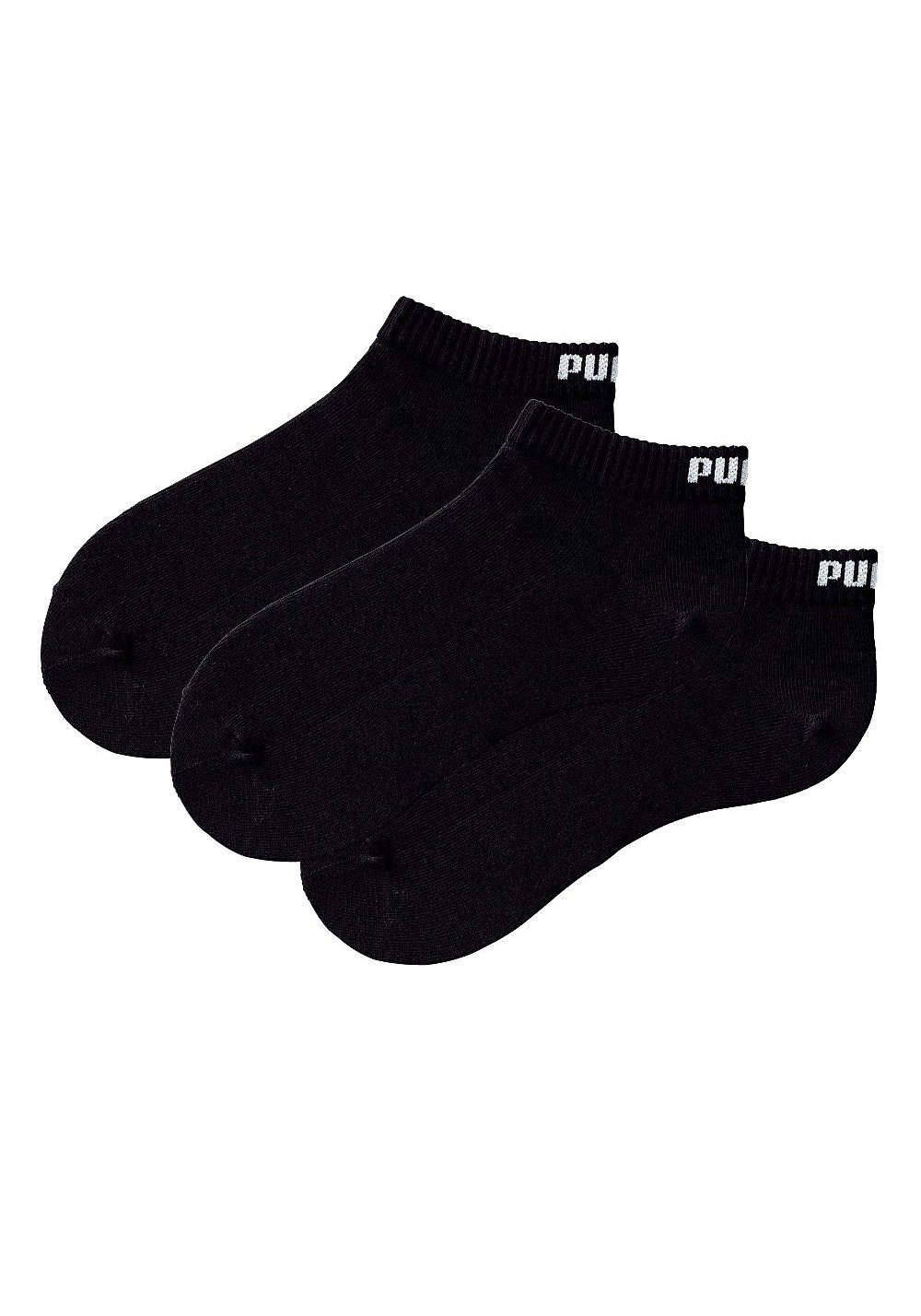 PUMA Kurzsocken, (3 Paar), Atmungsaktiv, Rippenbündchen, weiche Baumwollmischung
