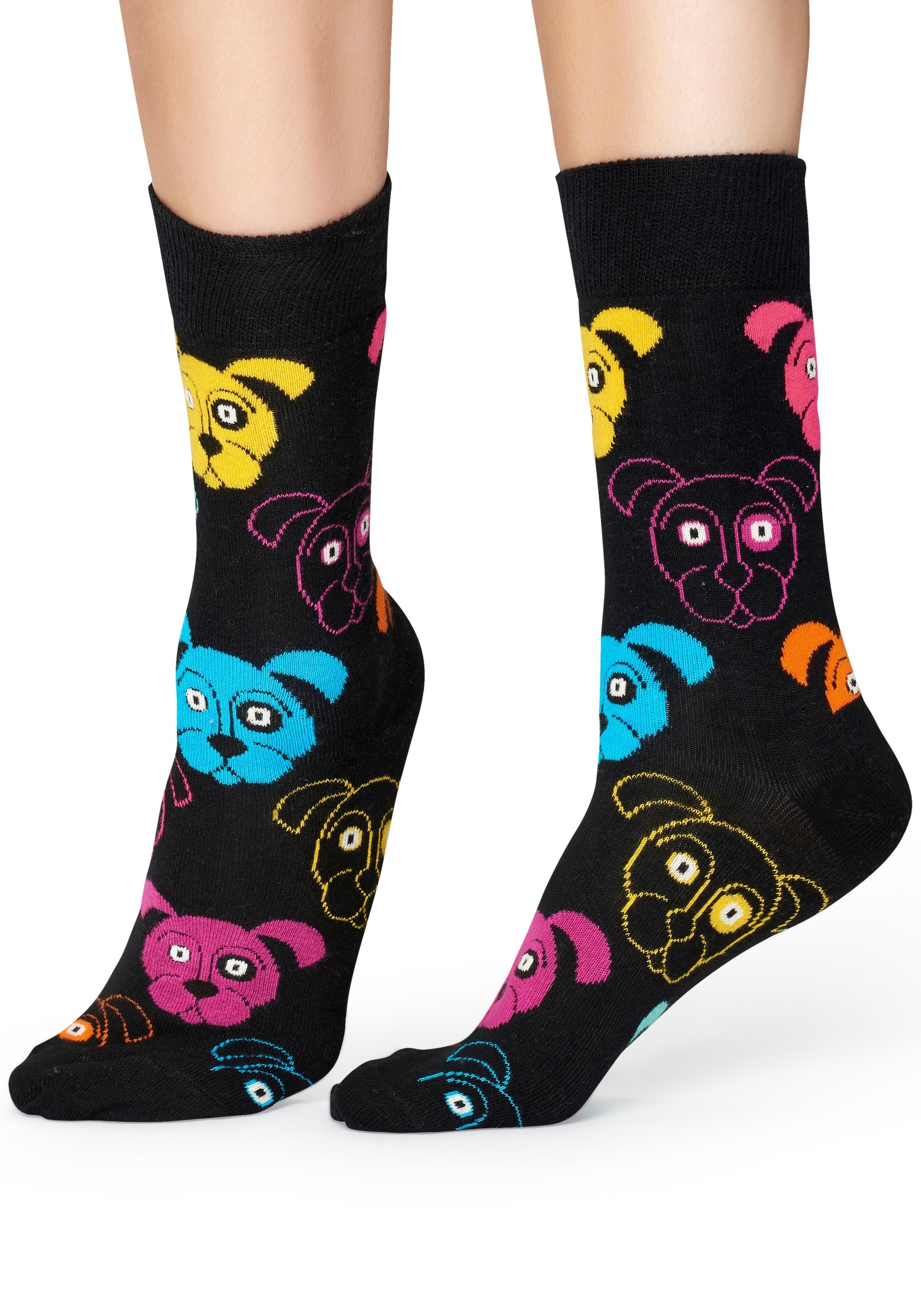 Image of Happy Socks Socken »Dog«, mit bunten Hundegesichtern bei Ackermann Versand Schweiz