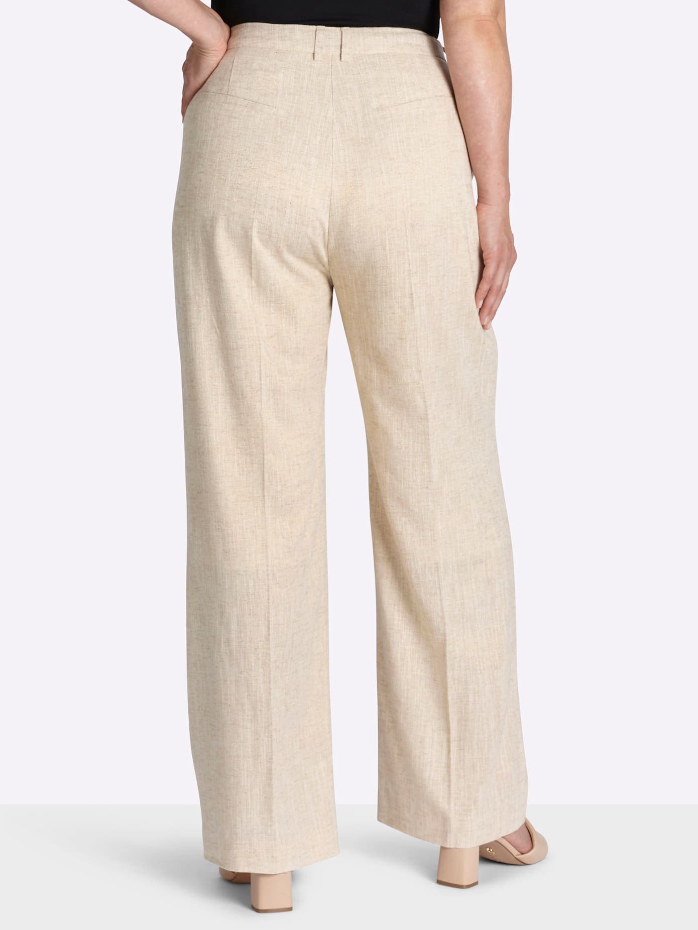 Sheego Pantalon en lin