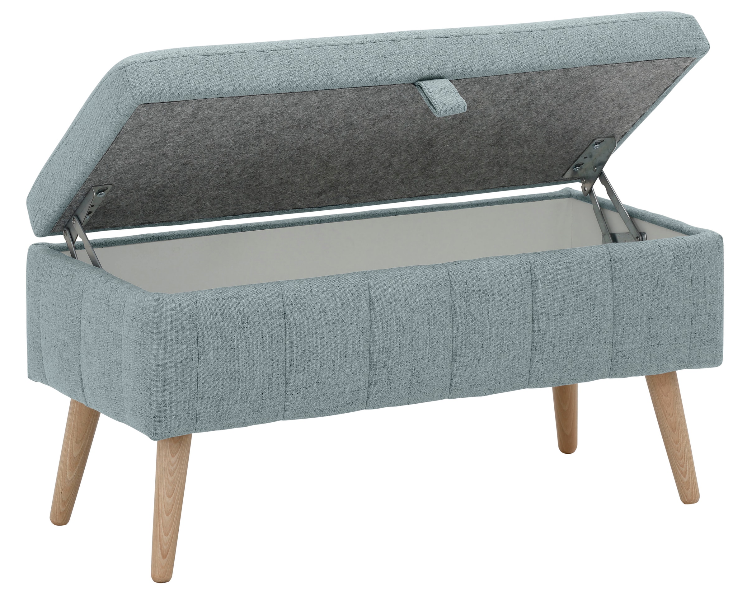 GOODproduct Truhenbank »AMIRA Sitzbank mit Stauraum, Masse B/T/H: 81/36/43 cm« mit Staufach, in 3 Bezugsqualitäten mit feiner Steppung