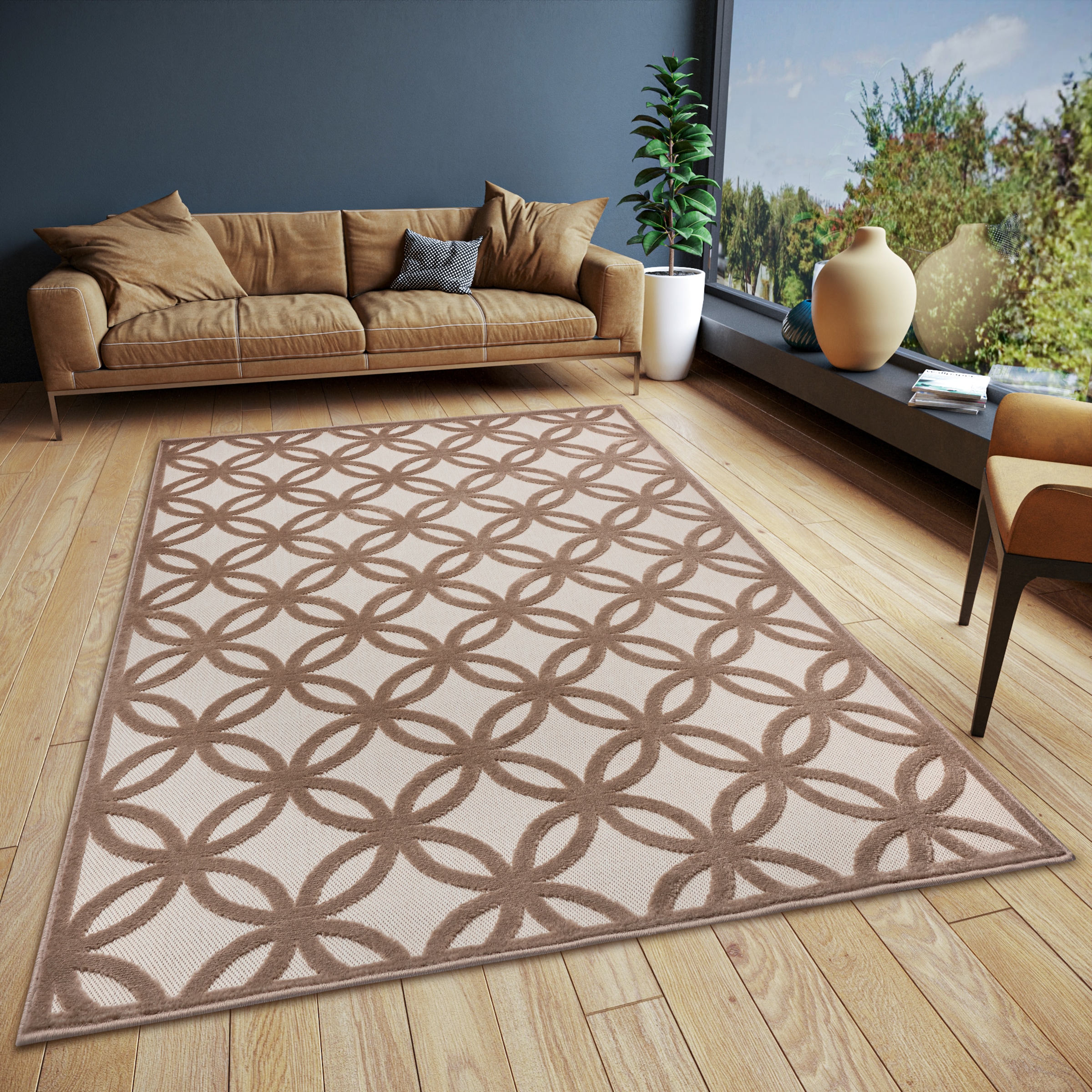 HANSE Home Teppich »Circle«, rechteckig, Flachgewebe, Modern, Geometrisches  Rauten Muster, Skandi, Wohnzimmer Trouver sur