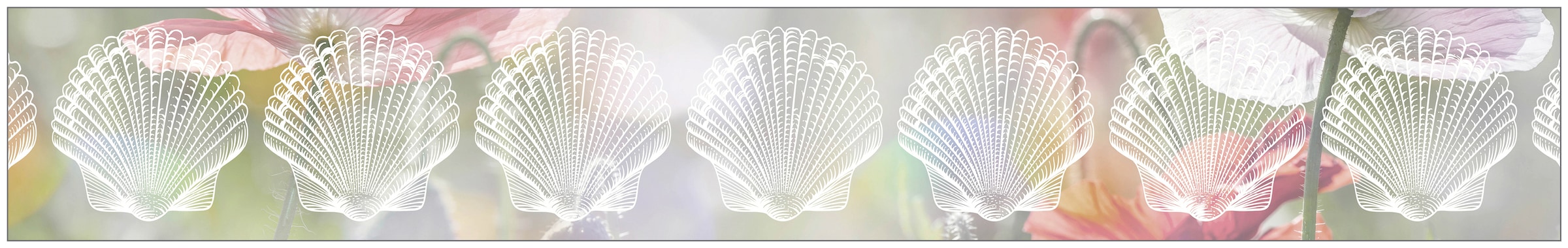 MySpotti Fensterfolie »Look 30 cm, glattstatisch statisch haftend x Shells haftend, kaufen white«, halbtransparent, 200