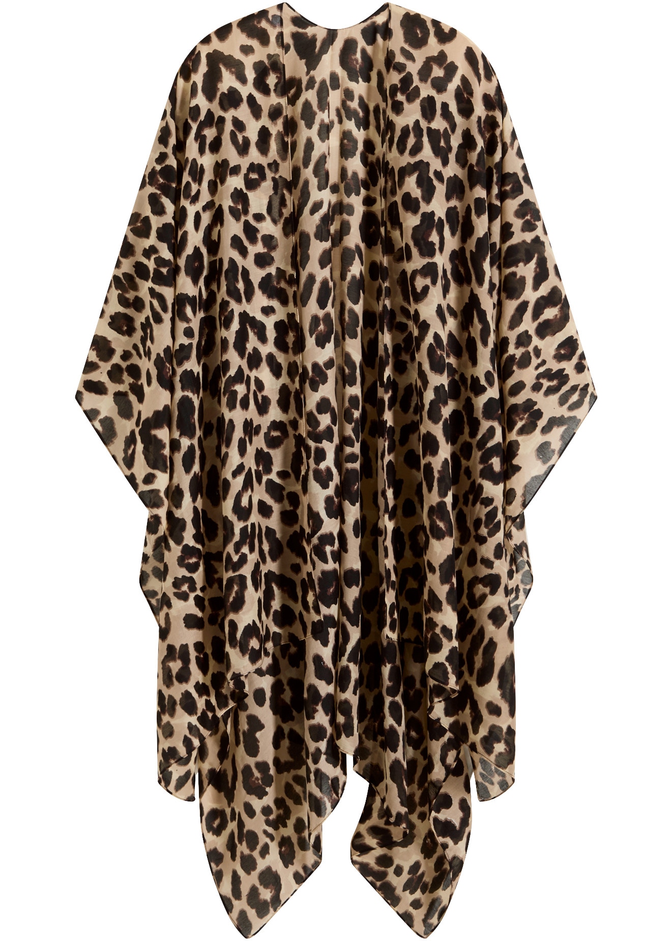 bonprix Poncho en tricot en polyester, coupe près du corps, motif léopard