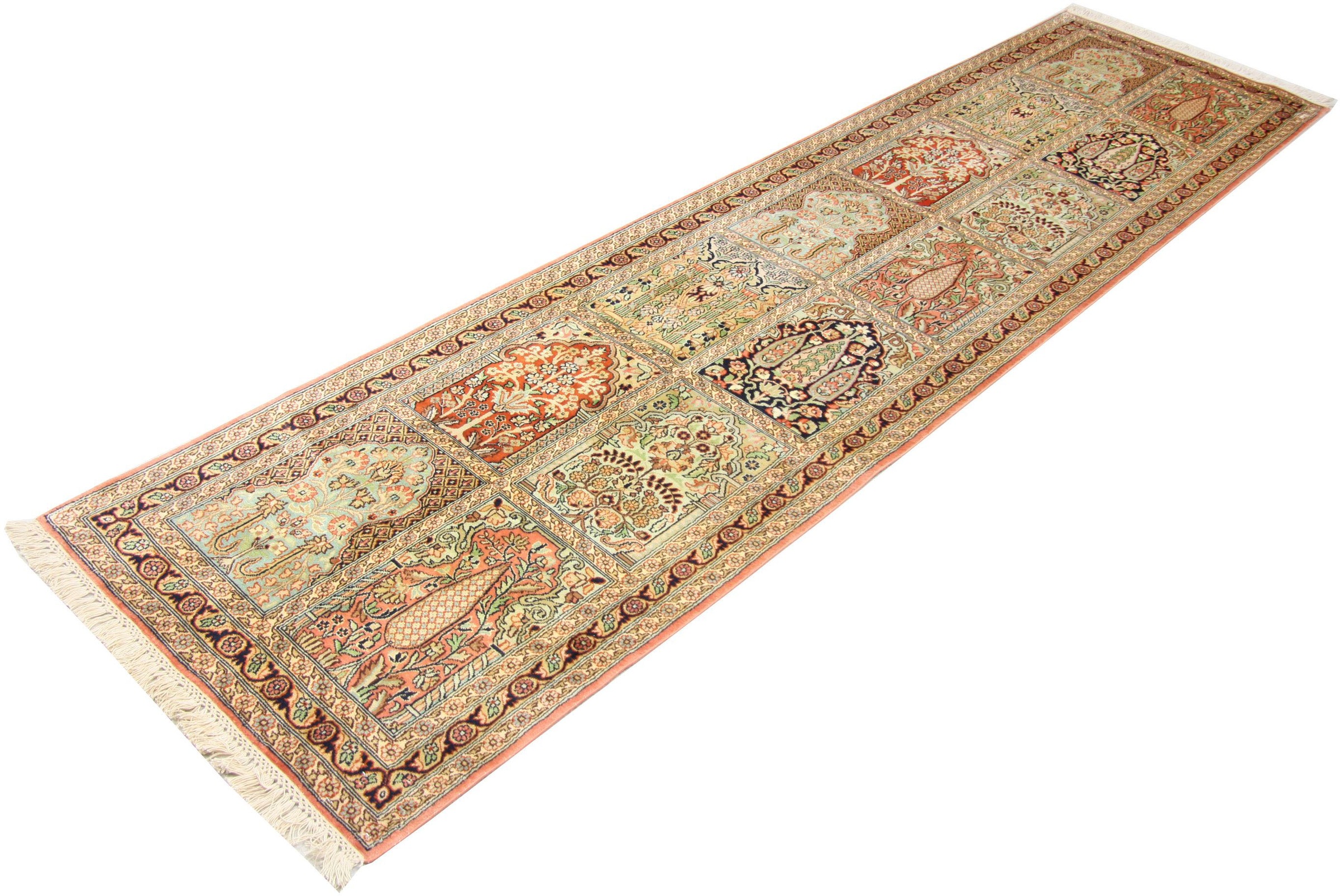 Image of morgenland Läufer »Kaschmir Seide Teppich handgeknüpft rosa«, rechteckig, 7 mm Höhe bei Ackermann Versand Schweiz