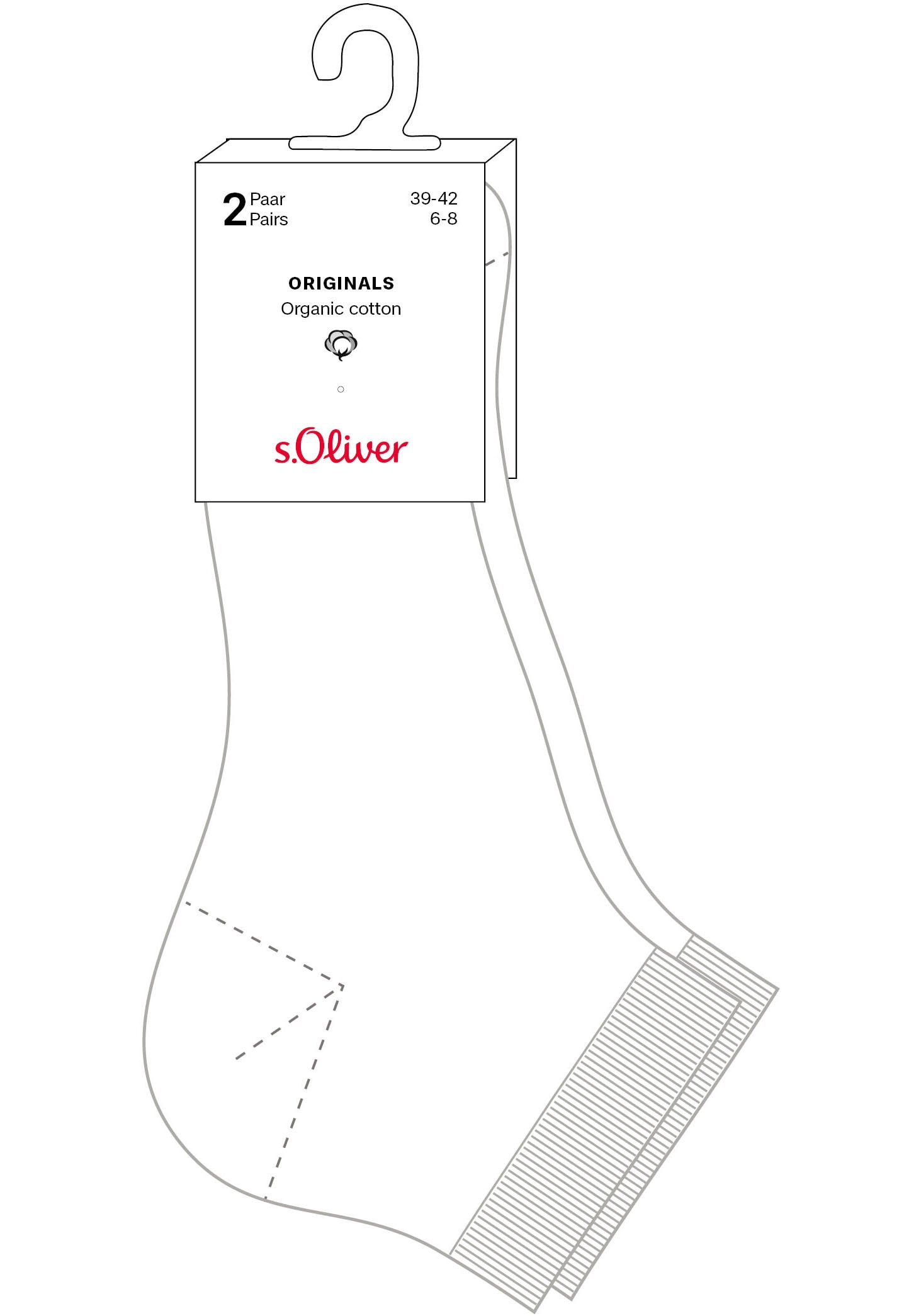 s.Oliver Kurzsocken »originals«, (6er Pack), mit weichem Bund