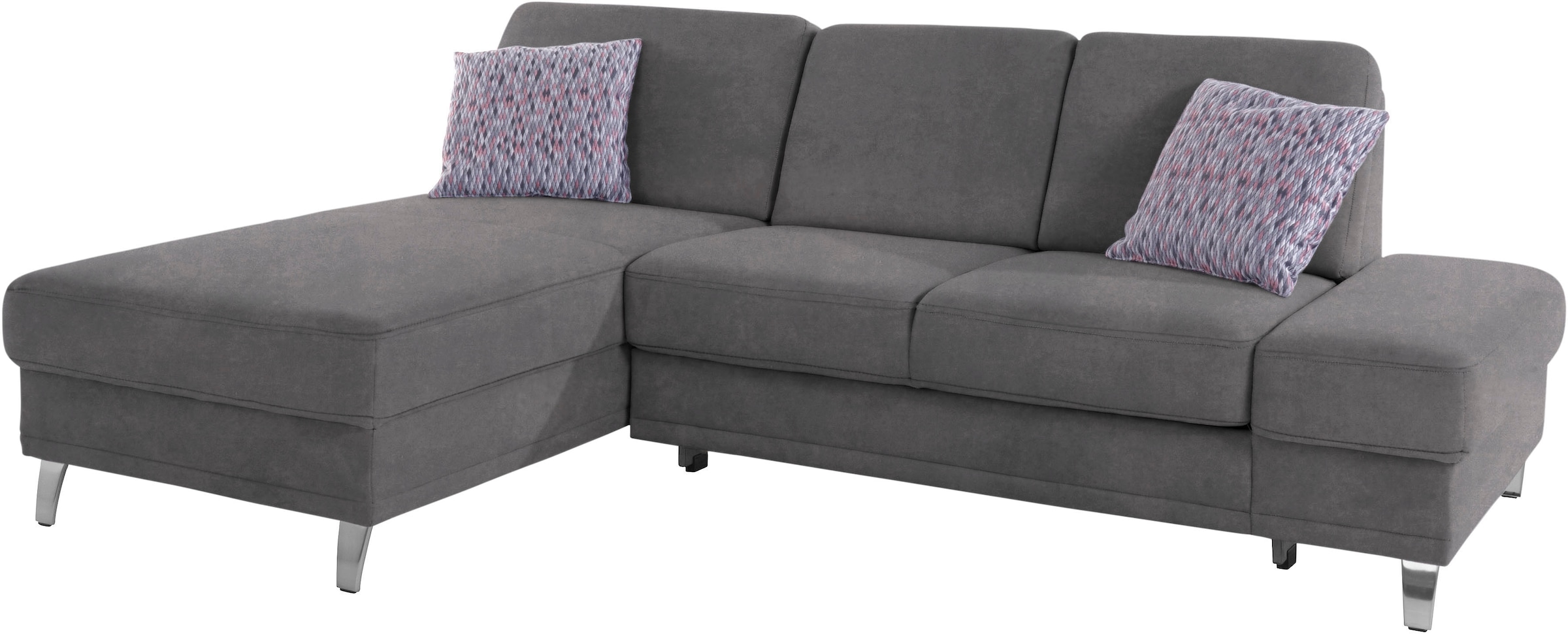 sit&more Ecksofa »Clio L-Form«, wahlweise mit Bettfunktion oder Vorziehsitz und Bettkasten, Federkern