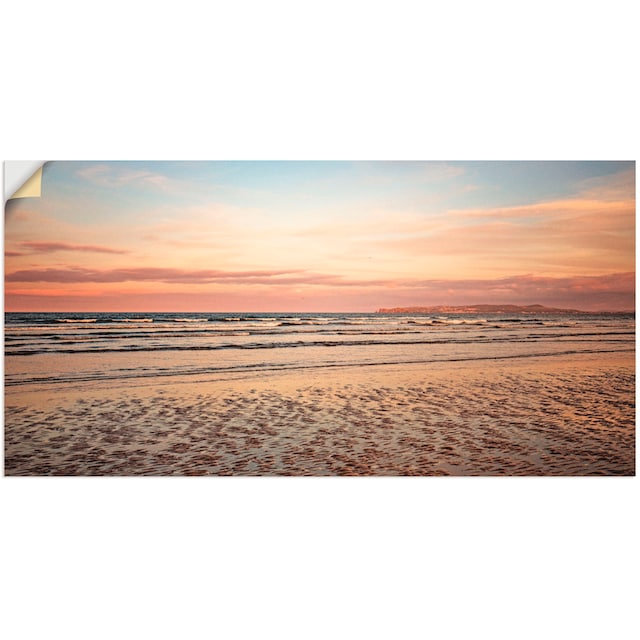 Artland Wandbild »Sonnenuntergang im Watt«, Strand, (1 St.), als  Leinwandbild, Wandaufkleber oder Poster in versch. Grössen kaufen