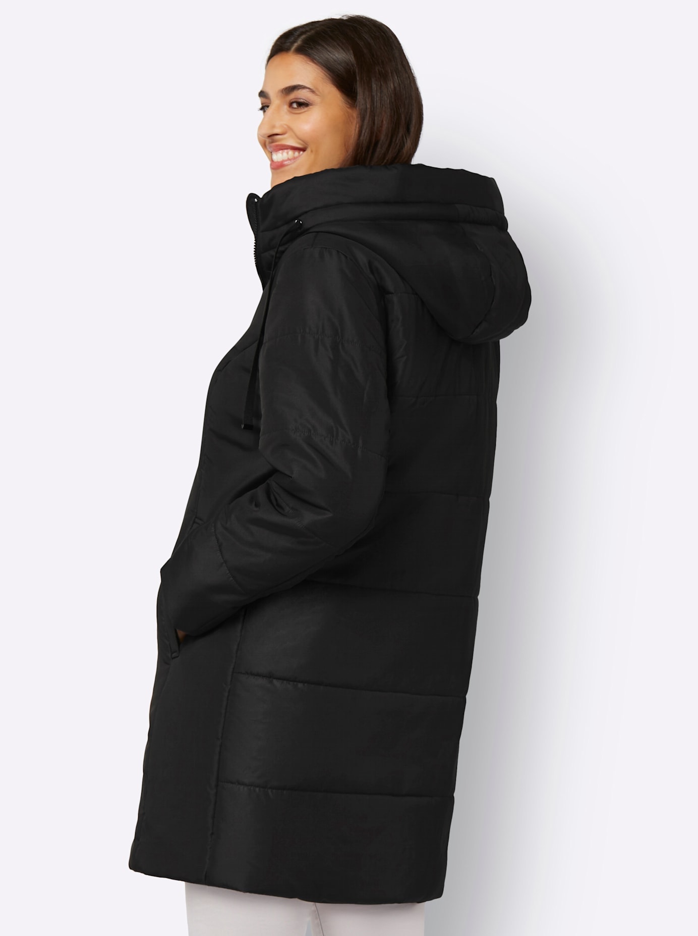 Classic Basics Langjacke, mit Kapuze