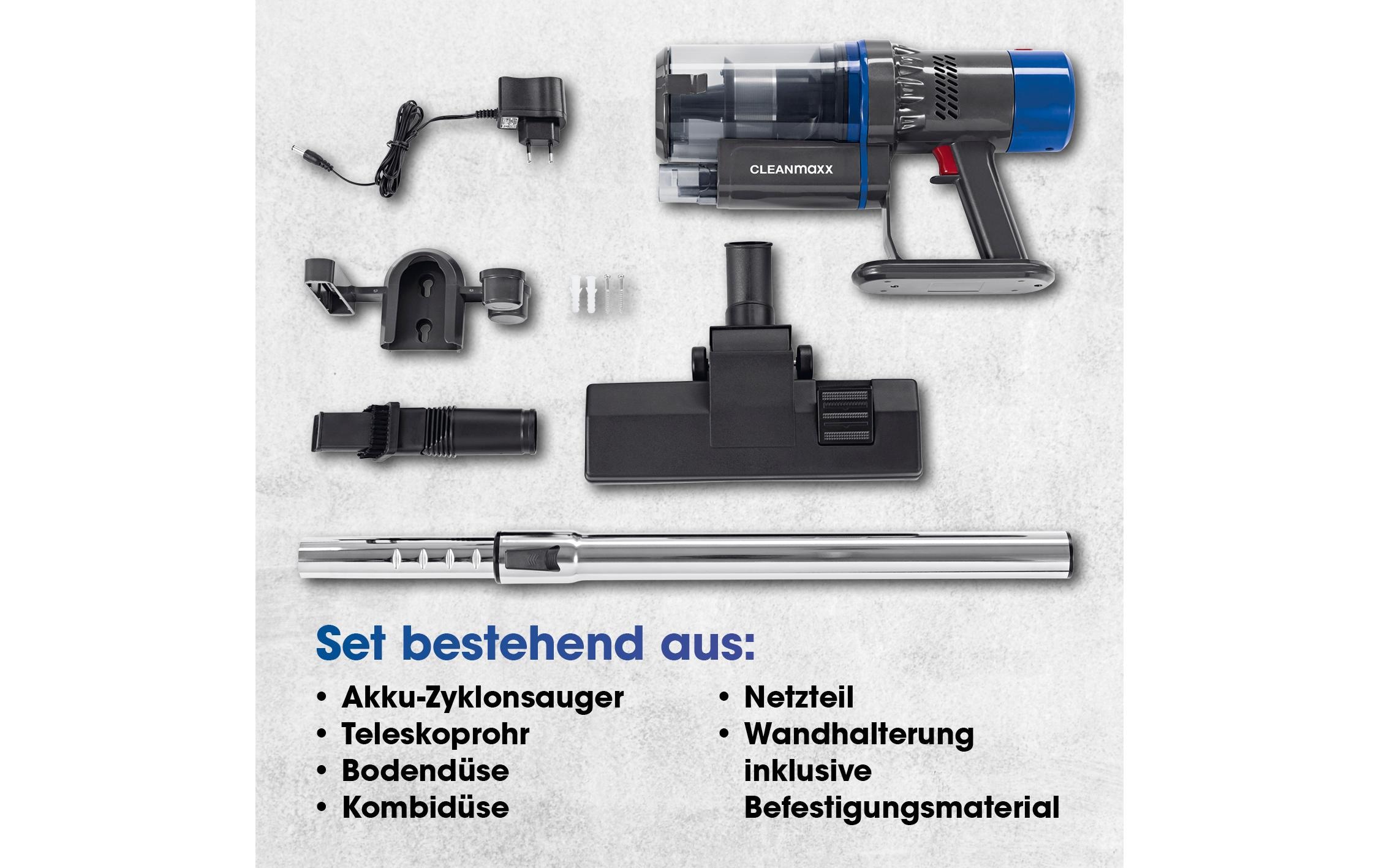CLEANmaxx Akku-Hand-und Stielstaubsauger »CLEANmaxx Akku-Hand- und Stielsauger Grau / Blau«