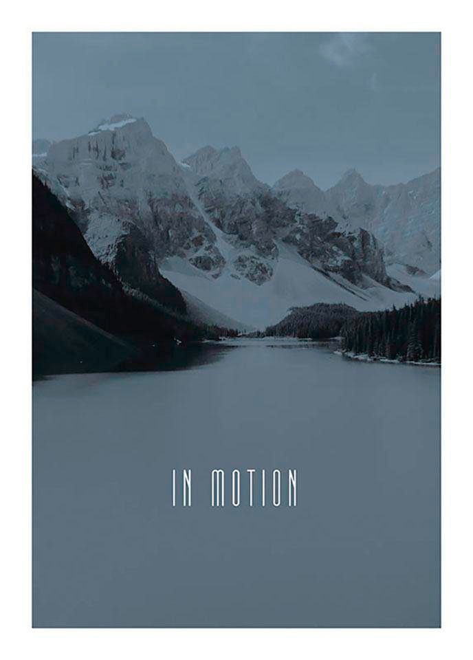 Komar Poster »Word Lake In Motion Steel«, Natur, (1 St.), Kinderzimmer, Schlafzimmer, Wohnzimmer