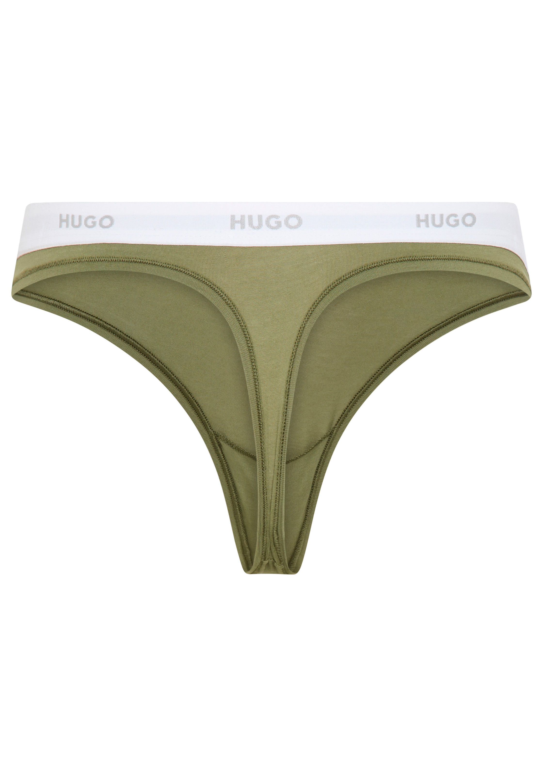 HUGO Underwear String »ID« en coton stretch avec logos à la ceinture