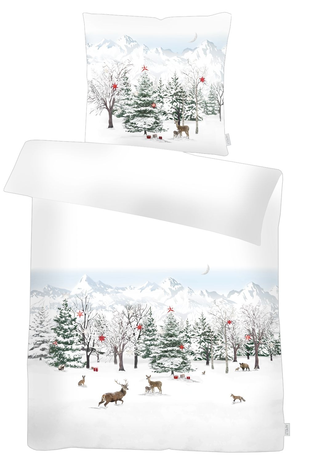 Image of APELT Bettwäsche "Anton Flanell" 2 Stk. Winterlandschaft