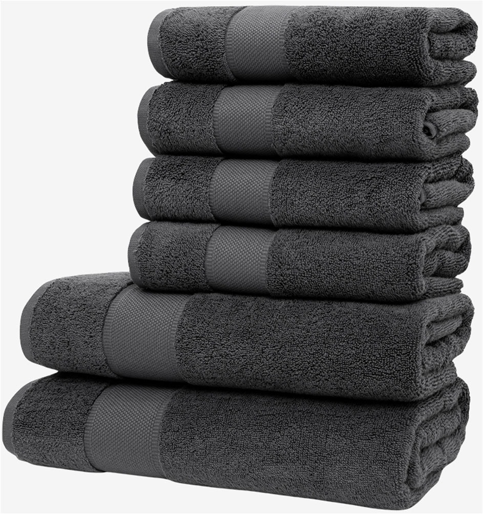 Wolkenfeld Set de serviettes »Premium Low-Twist Baumwolle 550 g/m² – 6-teiliges Bade-Set« 6 pièces Frottee 2 serviettes de douche 70×140 cm & 4 serviettes à main 50×100 cm