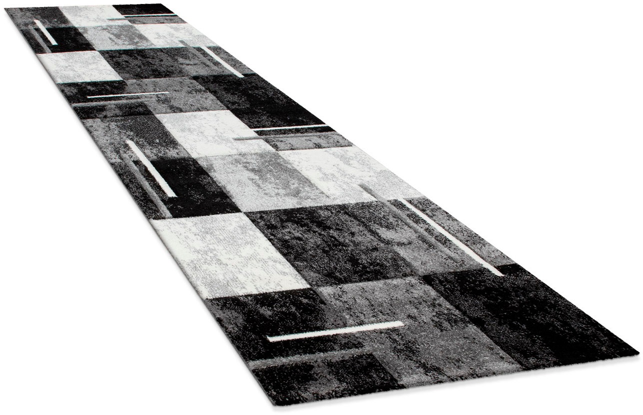 Image of Paco Home Läufer »Diamond 663«, rechteckig, 18 mm Höhe, Teppich-Läufer, Kurzflor, gewebt, 3D-Design, mit Karo Muster bei Ackermann Versand Schweiz