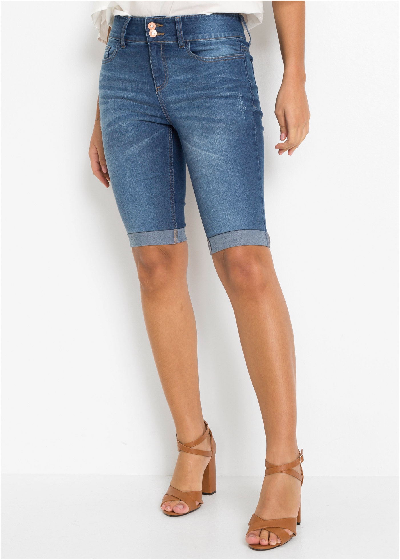 Image of bonprix Bermudas aus Baumwolle mit Elasthan, schmale Passform