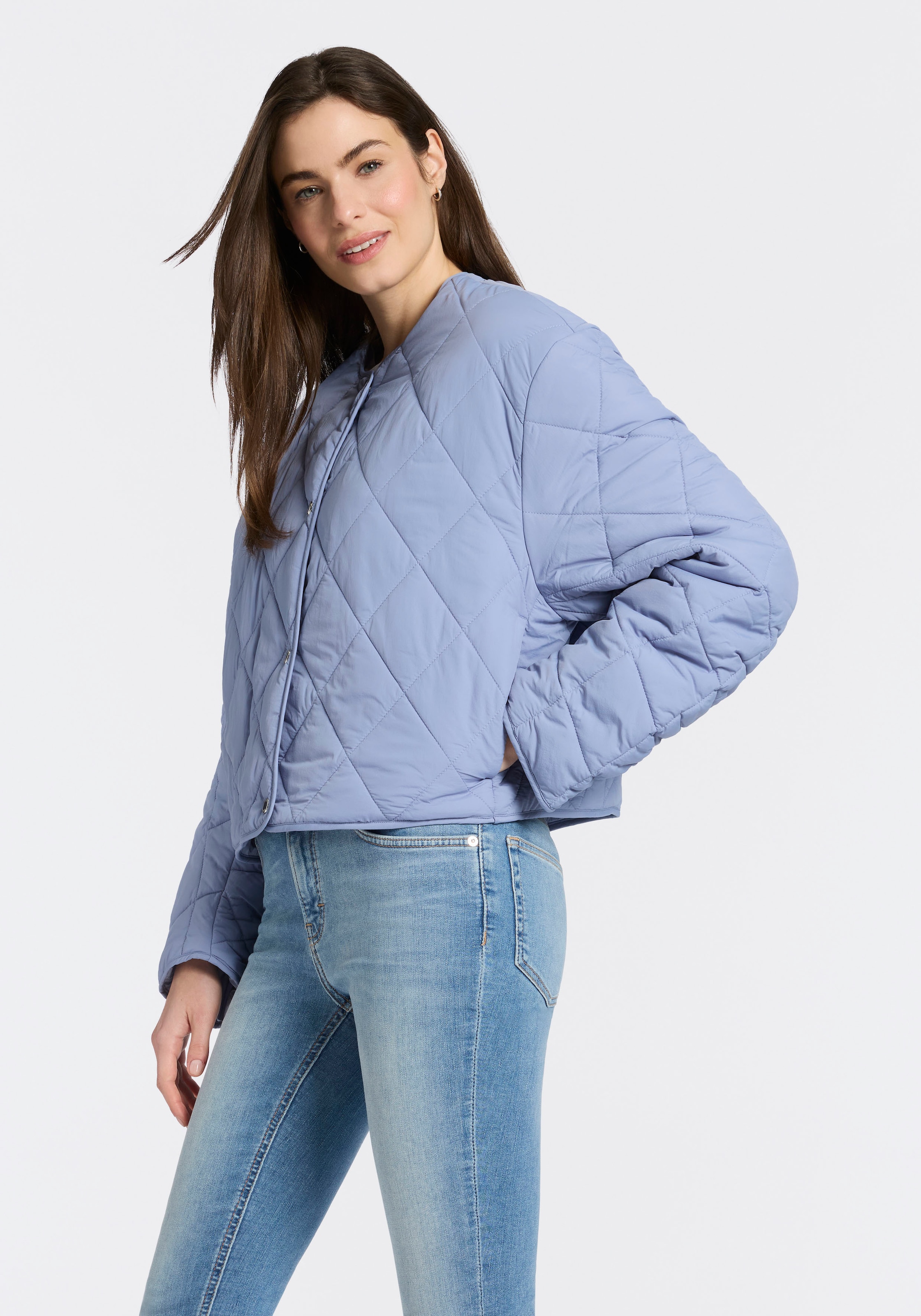 BOSS ORANGE Steppjacke »Paressa Premium Damenmode« Übergangsjacke mit Raffung an den Ärmeln