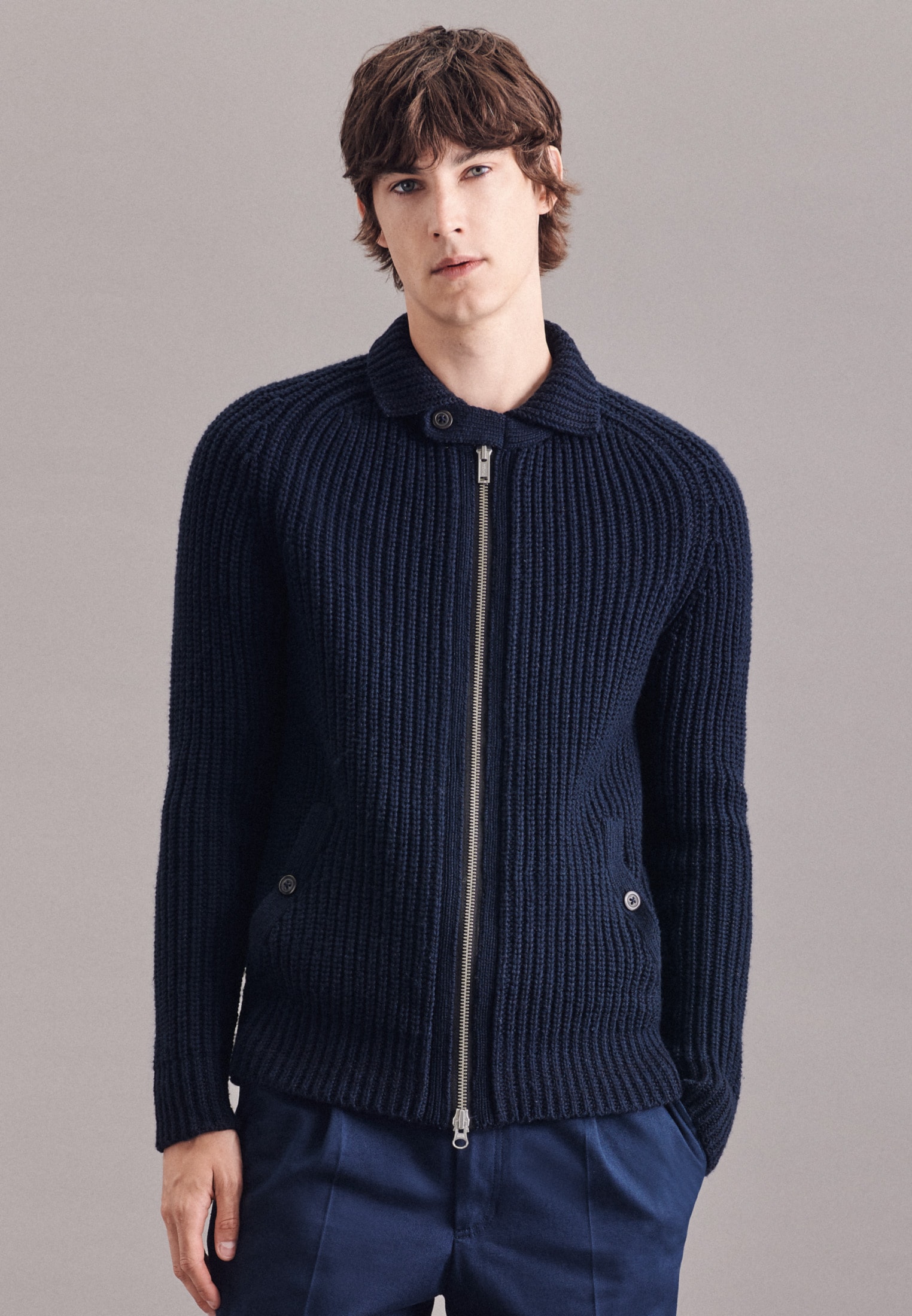 Image of seidensticker Strickjacke »Schwarze Rose«, Langarm Stehkragen Uni bei Ackermann Versand Schweiz