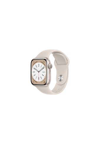Apple Smartwatch »S8, GPS, 41mm Starlight Alu«, (Watch OS MNP63FD/A) kaufen