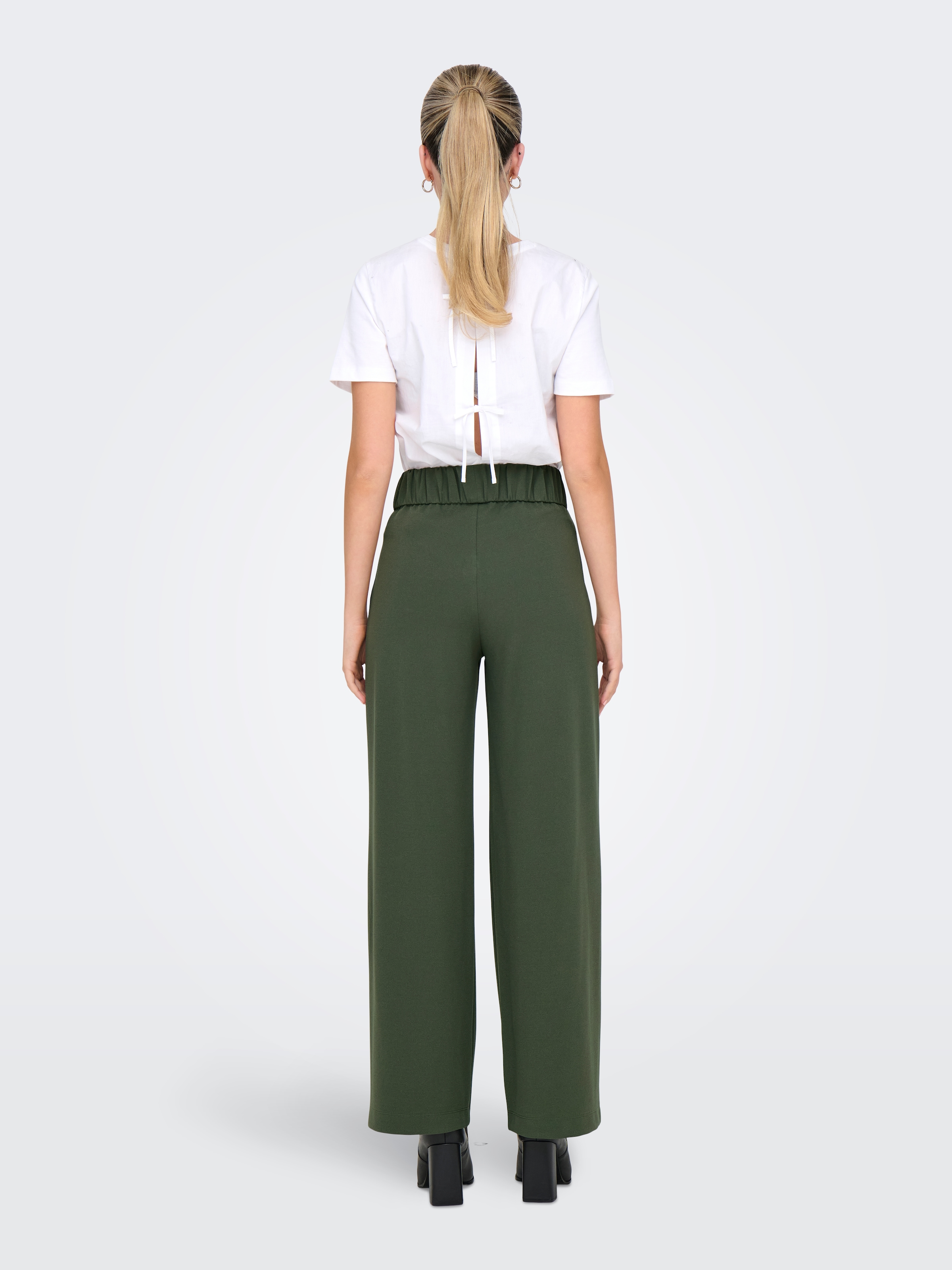 JDY Jerseyhose »JDYGEGGO NEW LONG PANT JRS NOOS«, mit dekorativem Riegel vorne am Bund