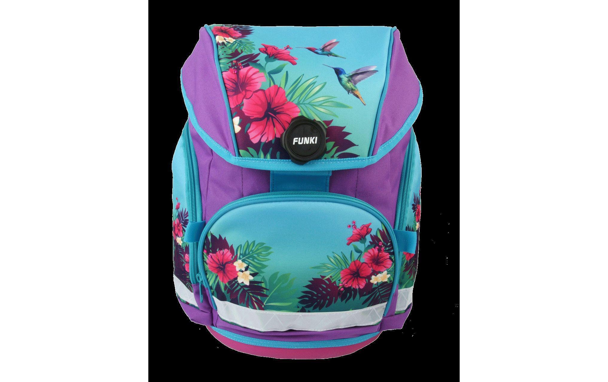 Funki Schulranzen »Blume, Vogel«, Inhalt: Schulrucksack, Schüleretui gefüllt mit Faber-Castell-Produkten