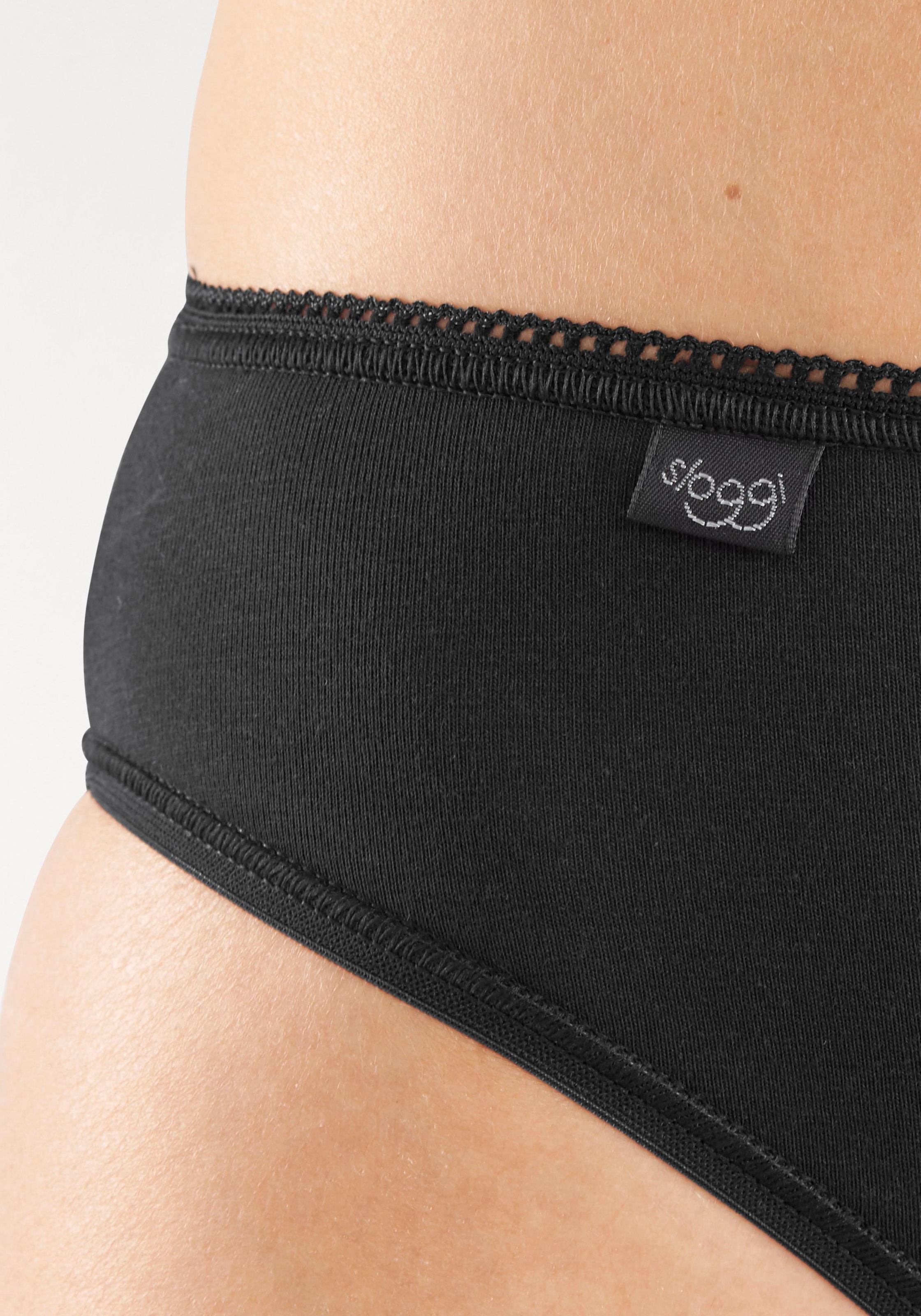 sloggi Jazz-Pants Slips »24/7 Cotton Tai C3P«, (3er Pack), Elastikbund mit Spitze, Flache Nähte