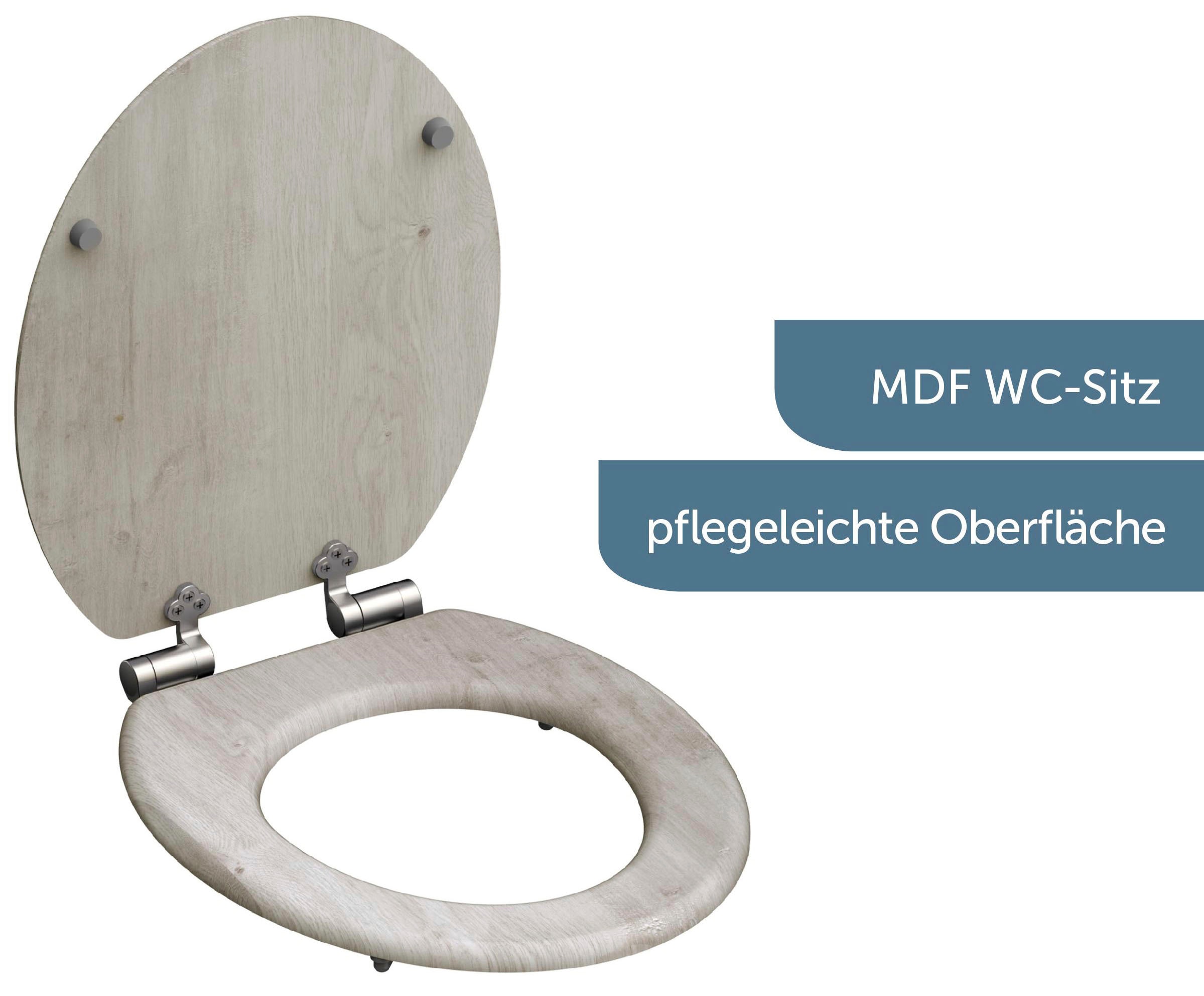 Schütte WC-Sitz »LIGHT WOOD«, mit Absenkautomatik und MDF-Holzkern