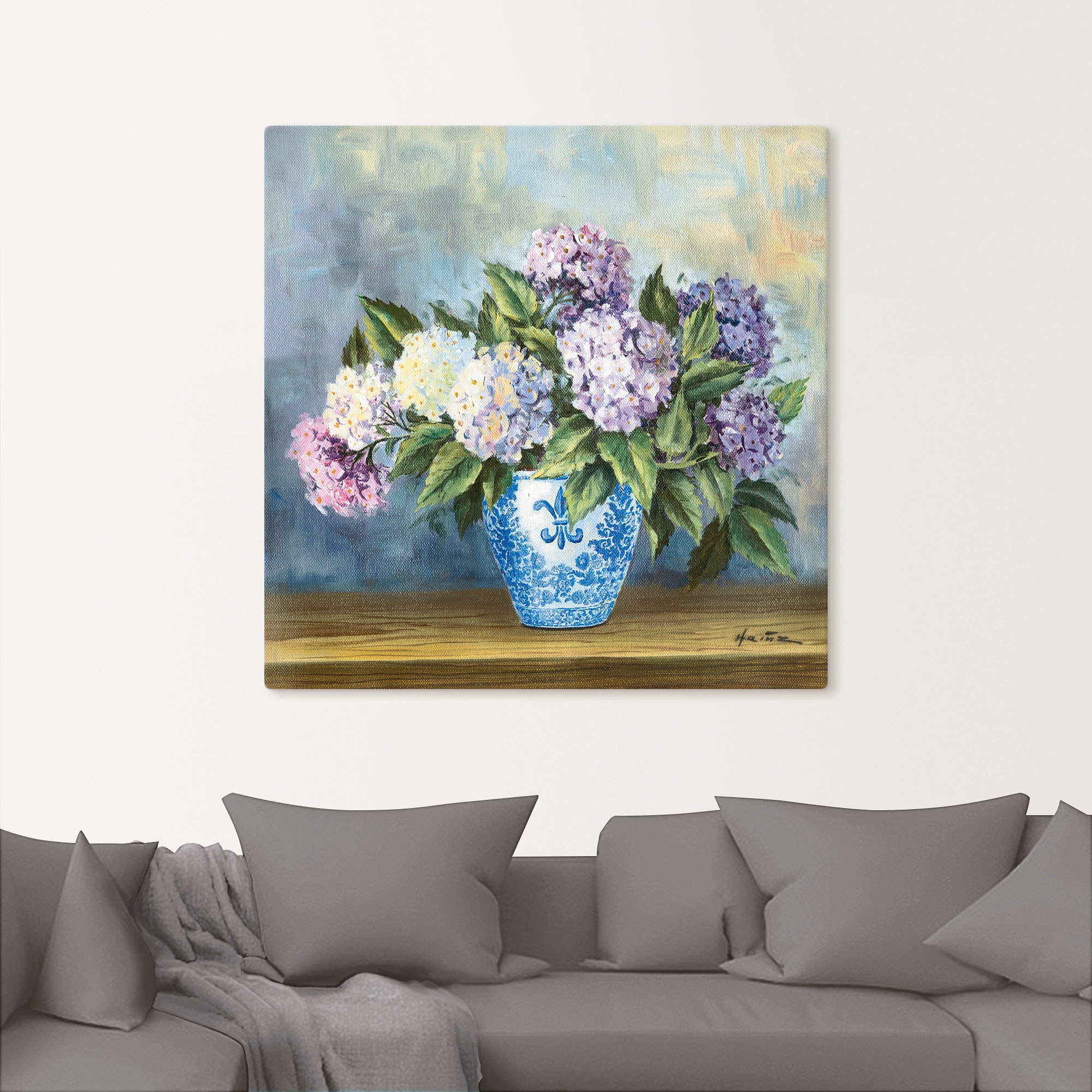 Artland Wandbild »Hortensien«, Blumenbilder, in versch. Alubild, als Poster Leinwandbild, (1 St.), kaufen oder Grössen Wandaufkleber