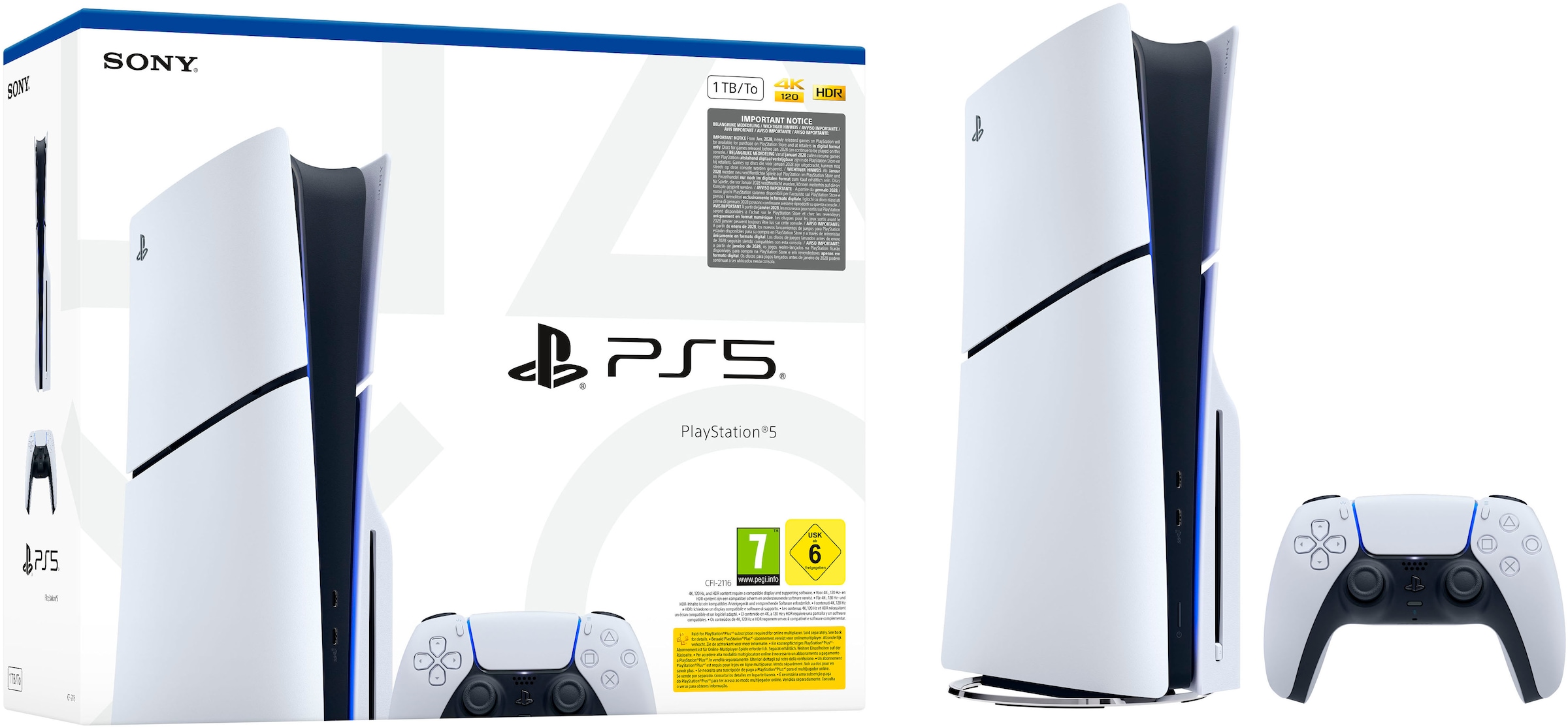 PlayStation 5 Konsolen-Set »PS5 Disk Edition (Slim) inkl. Assassin’s Creed Black Flag Resynced« 1.000 GB 1 TB