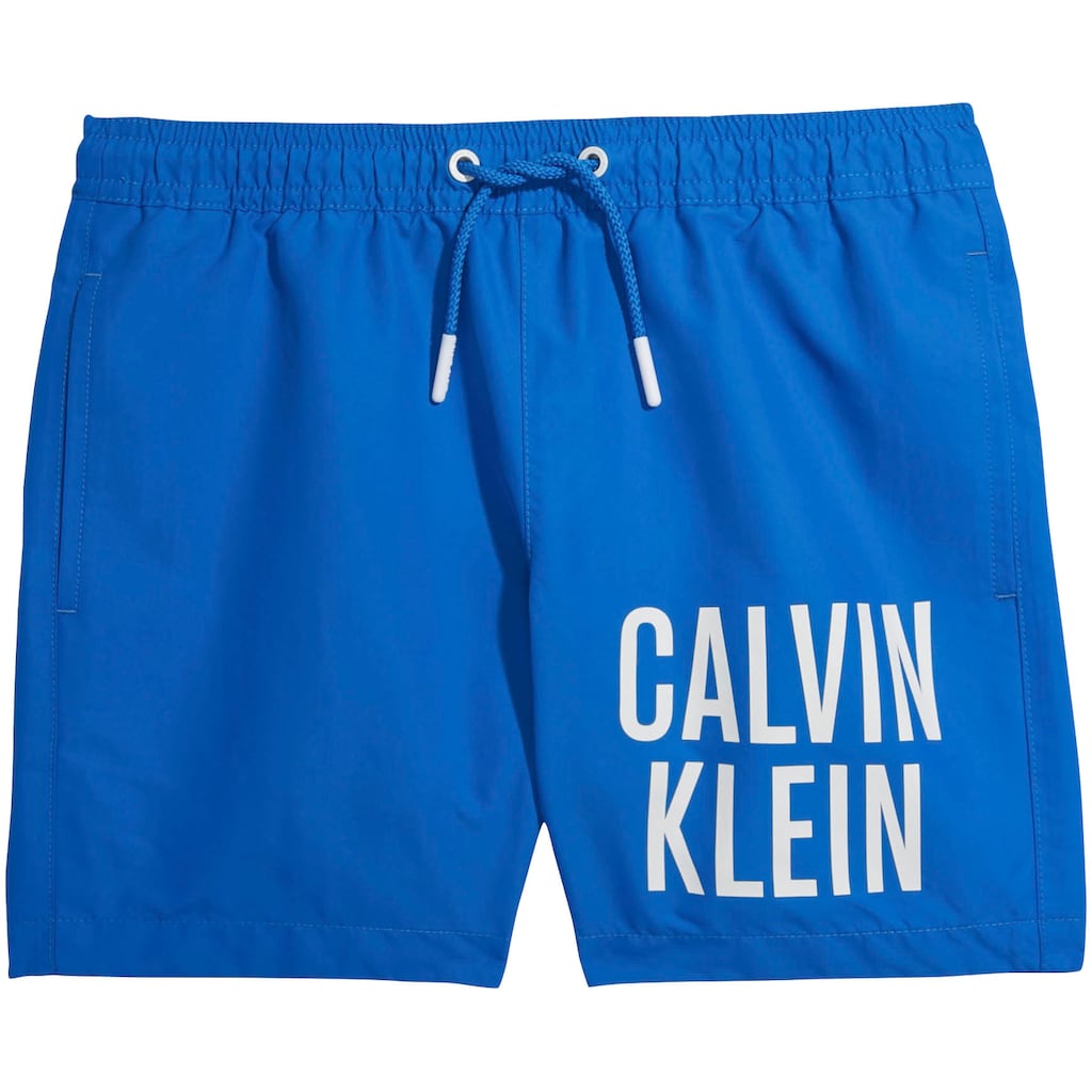Calvin Klein Swimwear Badeshorts »MEDIUM DRAWSTRING«, Kinder bis 16 Jahre, elastischer Bund mit Kordel, Logoschriftzug