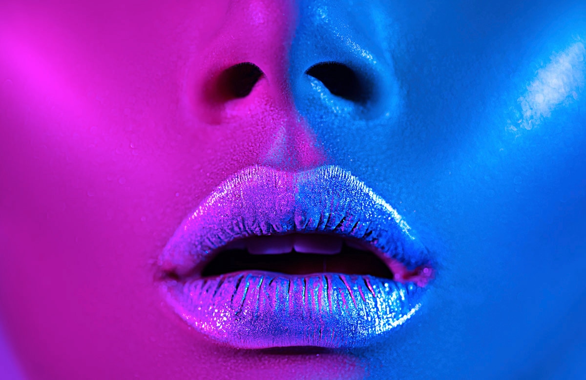Image of Papermoon Fototapete "SILBERNE LIPPEN-SEXY ART DESIGN ABSTRAKT MUSTER KUNST"