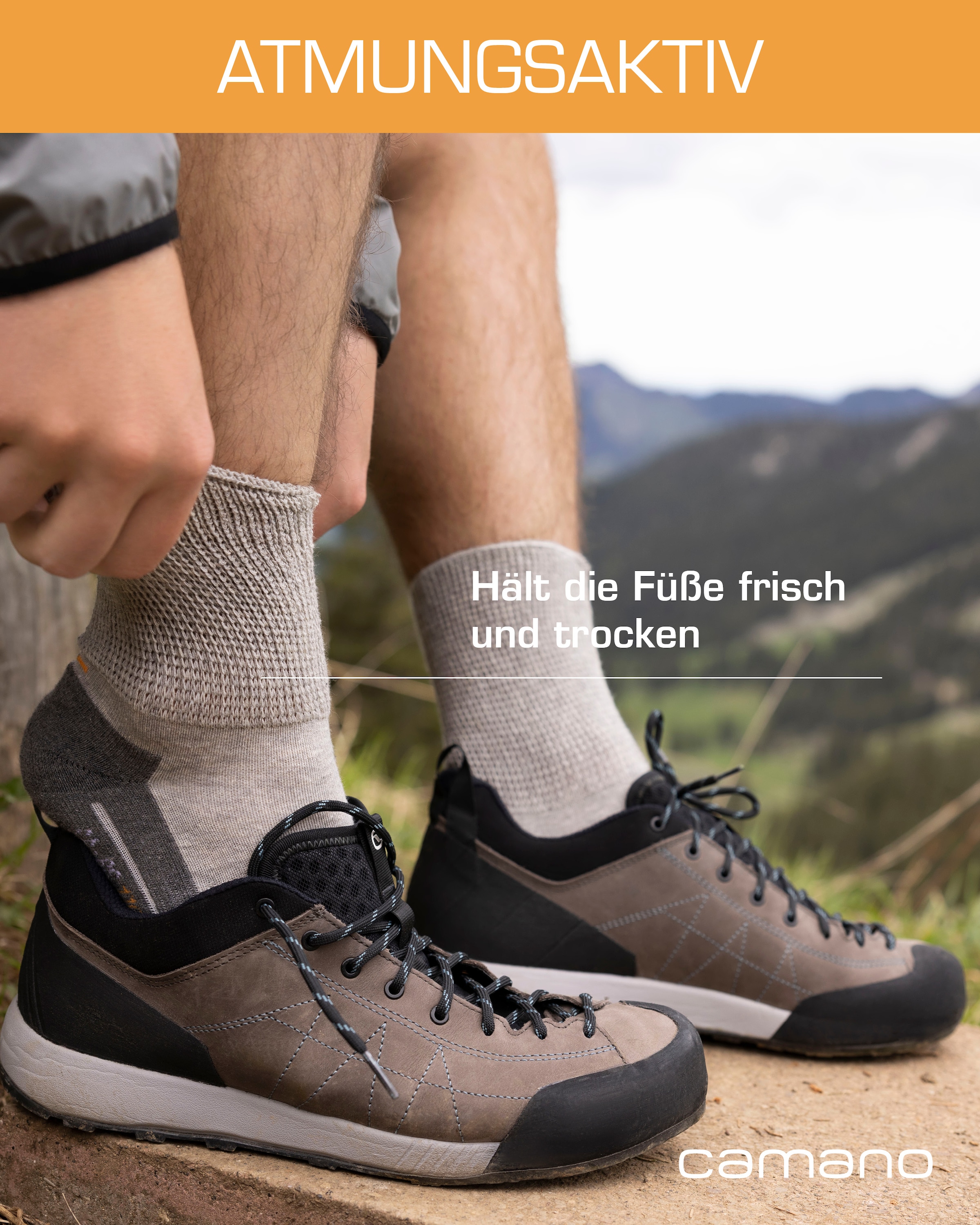 Camano Chaussettes »function« 4 Couple tlg. perfekte Feuchtigkeitsregulation