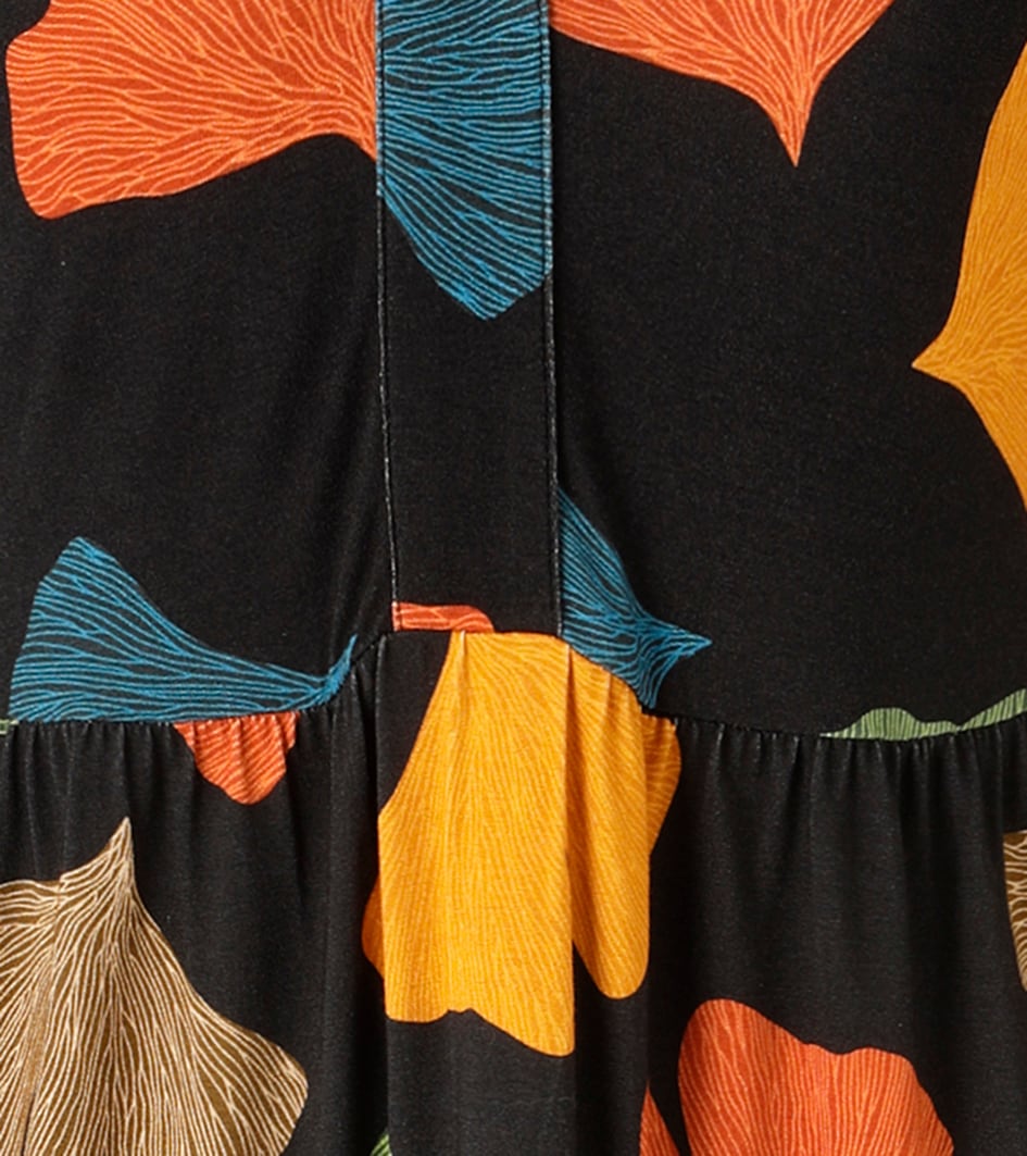 Aniston CASUAL Jerseykleid, mit bunten Blättern bedruckt - jedes Teil ein Unikat - NEUE KOLLEKTION