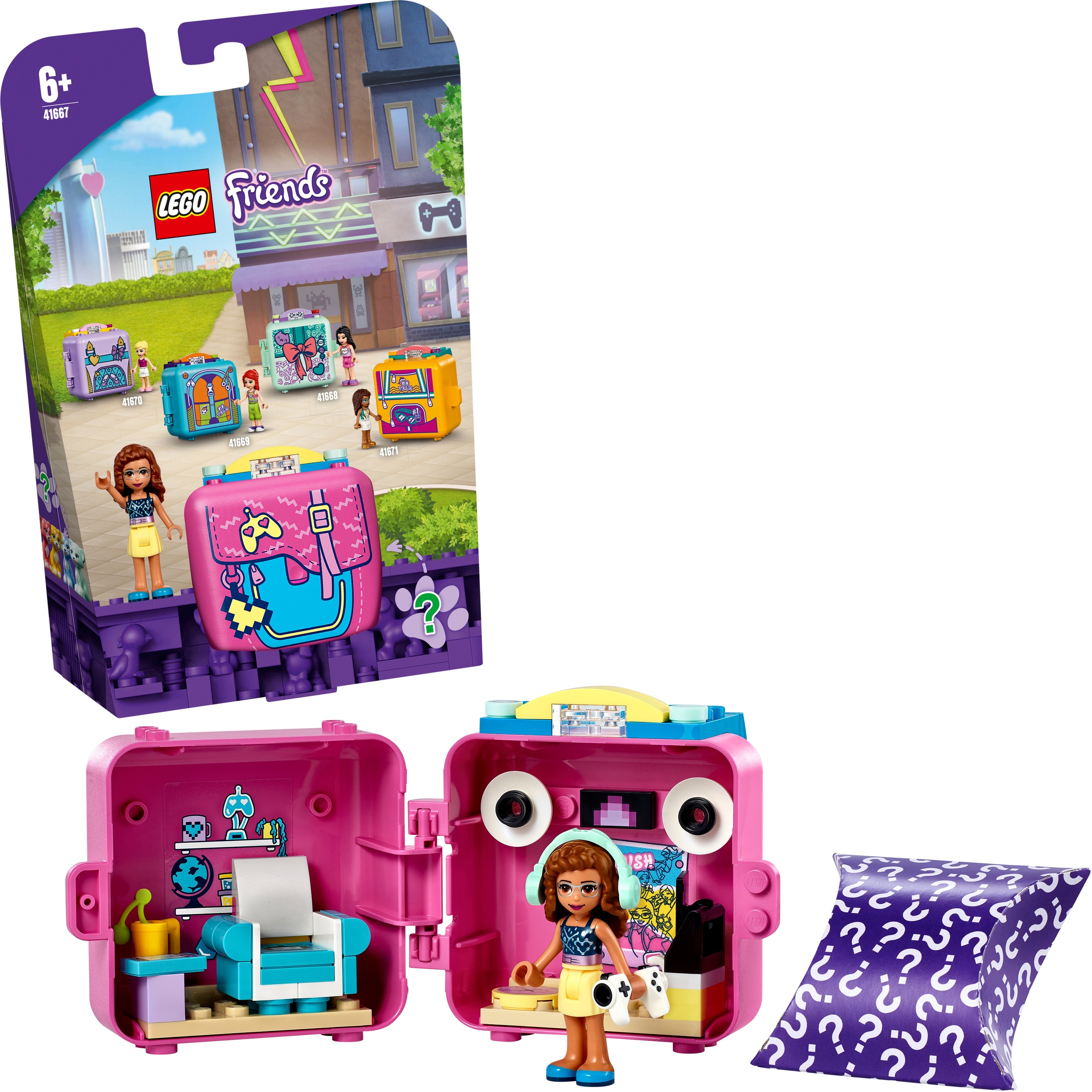 Image of LEGO® Konstruktionsspielsteine »Olivias Spiele-Würfel (41667), LEGO® Friends«, (64 St.), Made in Europe bei Ackermann Versand Schweiz