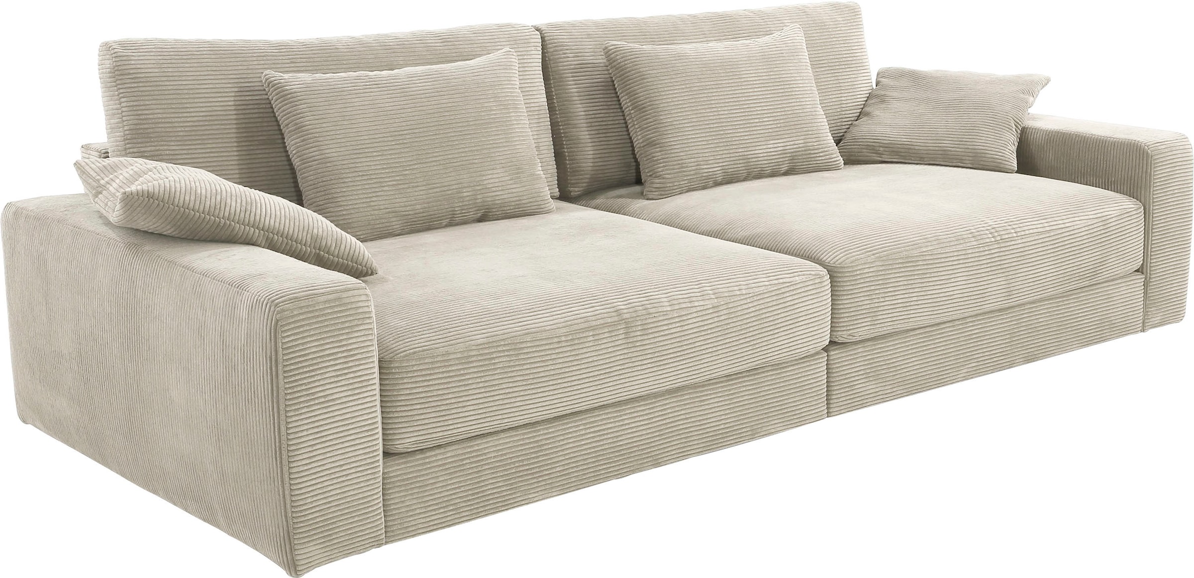 Jockenhöfer Gruppe Big-Sofa »Milano XXL, B: 290 cm, Megasofa, Loungesofa« mit Zierkissen, Relaxfläche 120x240 cm, Federkern
