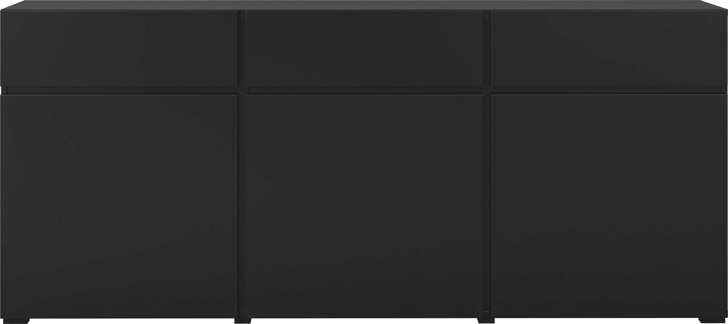 GOODproduct Kommode »Cross,Breite 180 cm, moderne grifflose Kommode,3 Türen/3 Schubkästen« Schubladenschrank mit viel Stauraum, Einlegeböden verstellbar