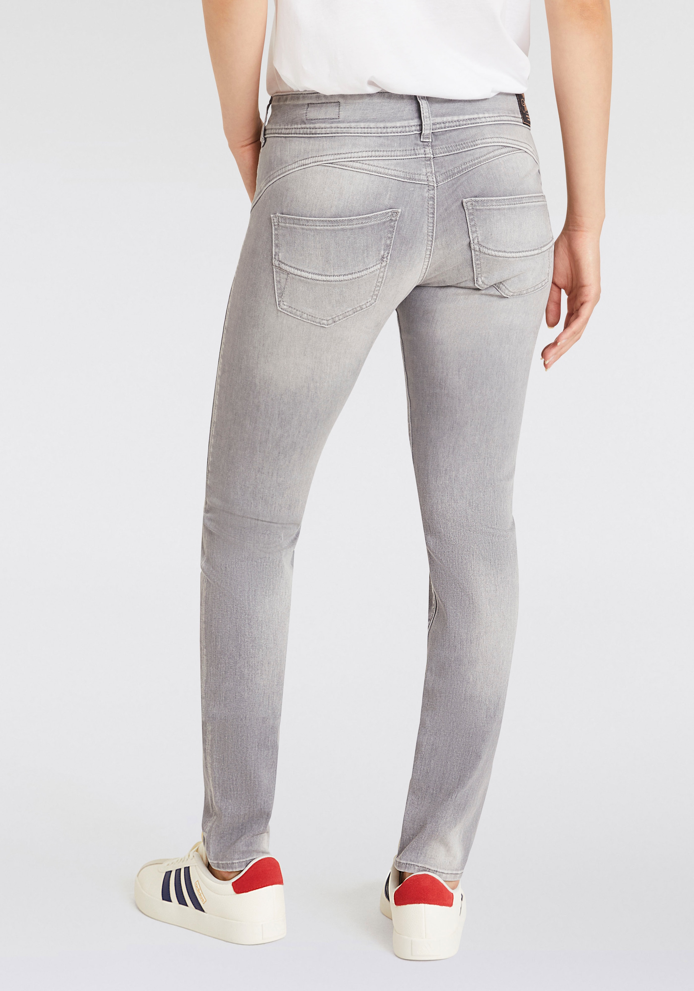 Herrlicher Slim-fit-Jeans »Gila Slim Recycled Denim Grey«, im Five-Pocket Style