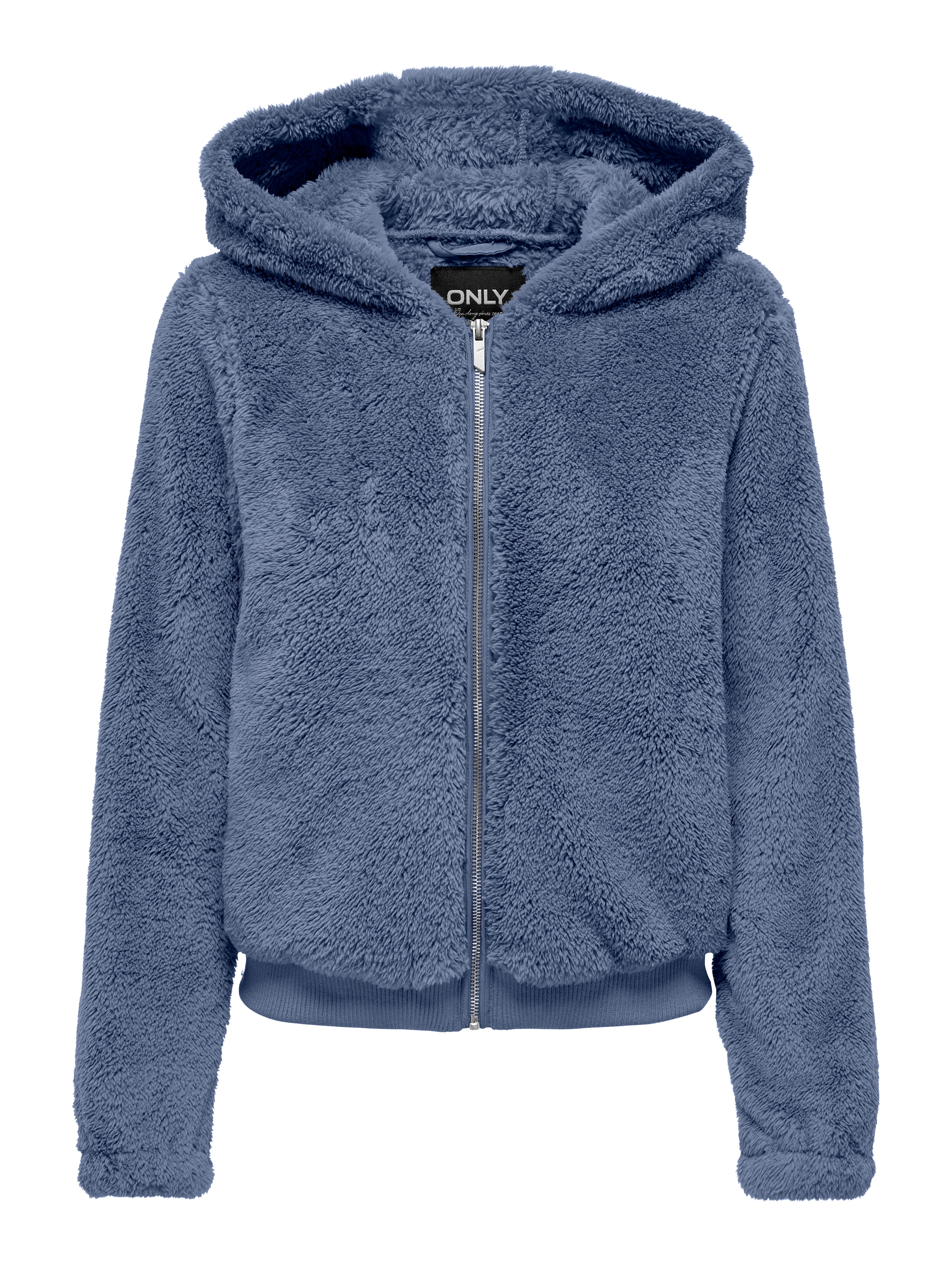 ONLY Kapuzenplüschjacke »ONLNEWANNA CONTACT SHERPA JKT OTW NOOS« mit Kapuze Kunstfaser