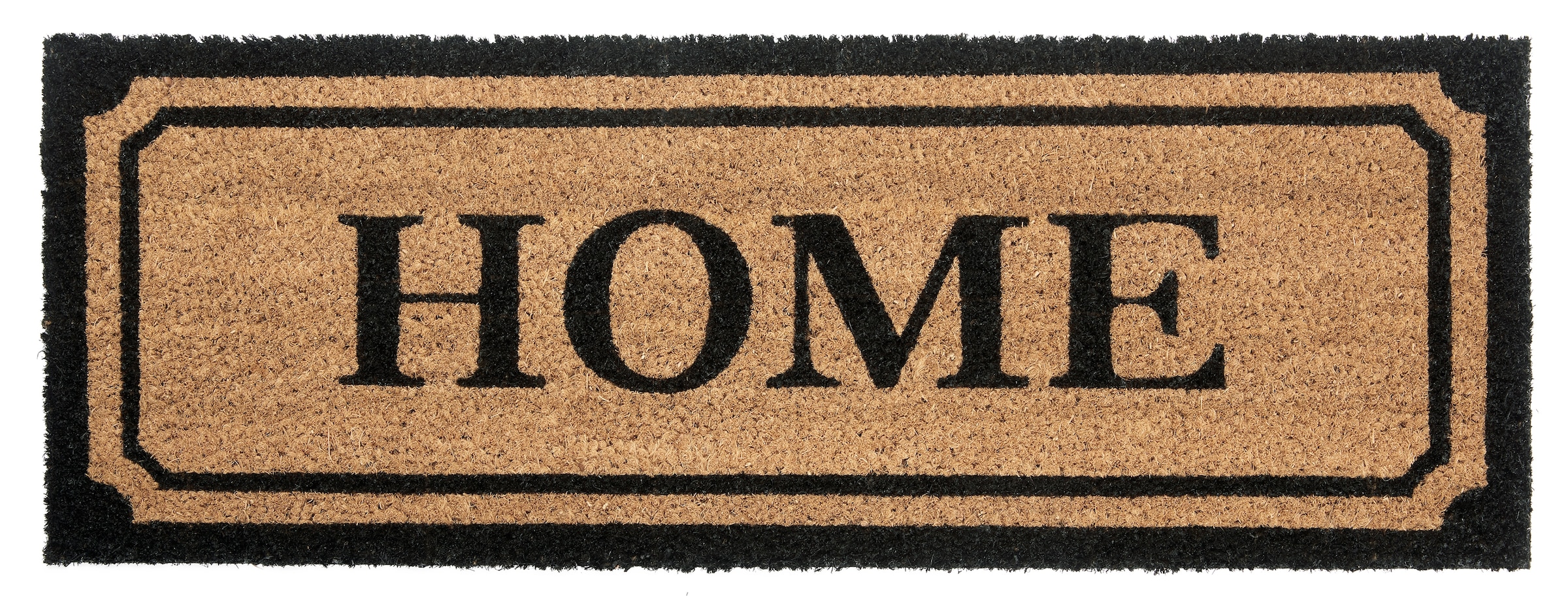 Image of HANSE Home Fussmatte "Mix Mats Kokos Wide Home Border, Türmatte" rechteckig 15 mm Höhe Kokos, Schmutzfangmatte, Outdoor, Rutschfest, Innen, Kokosmatte, Flur