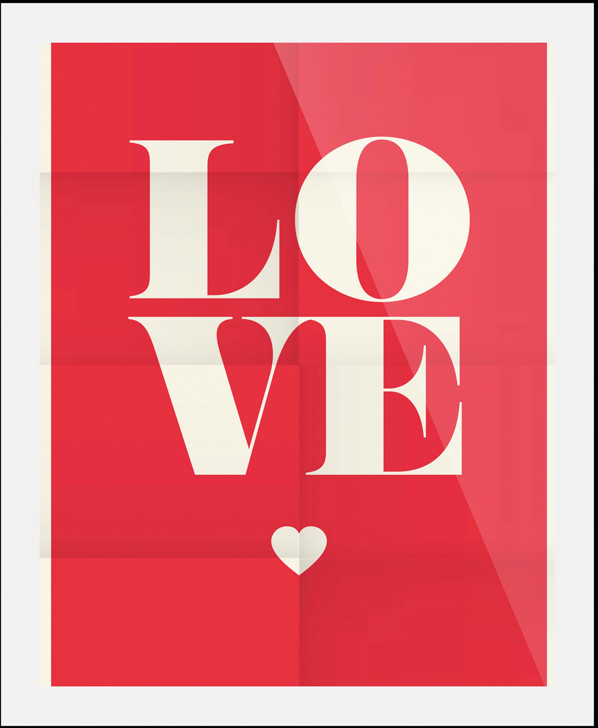 Image of queence Bild "Love Letter" Herz Herzbilder Liebessprüche Schriftzüge 1 Stk. tlg. gerahmt