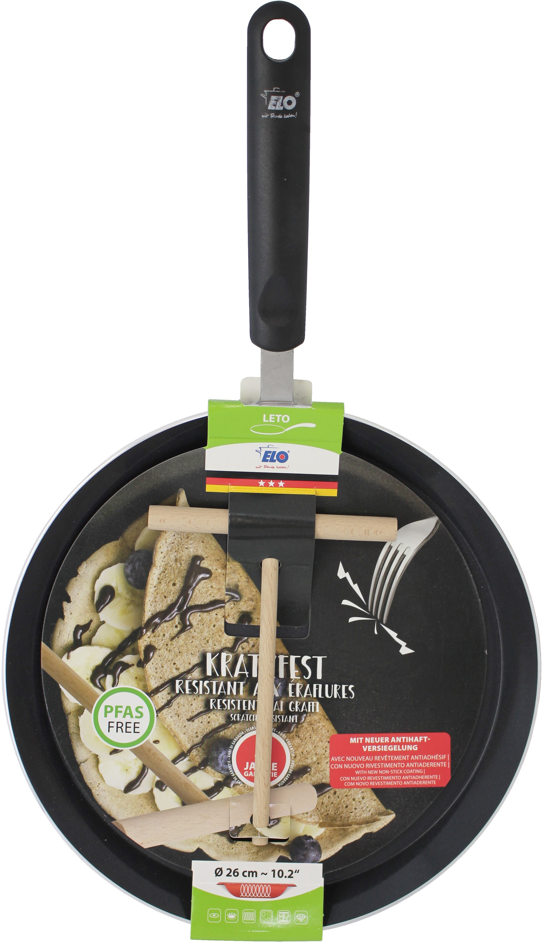 Elo Basic Crêpière »Leto, Crepepfanne + Teigverteiler« Aluminium 1 cuis tlg. Pfanne inklusive Teigverteiler