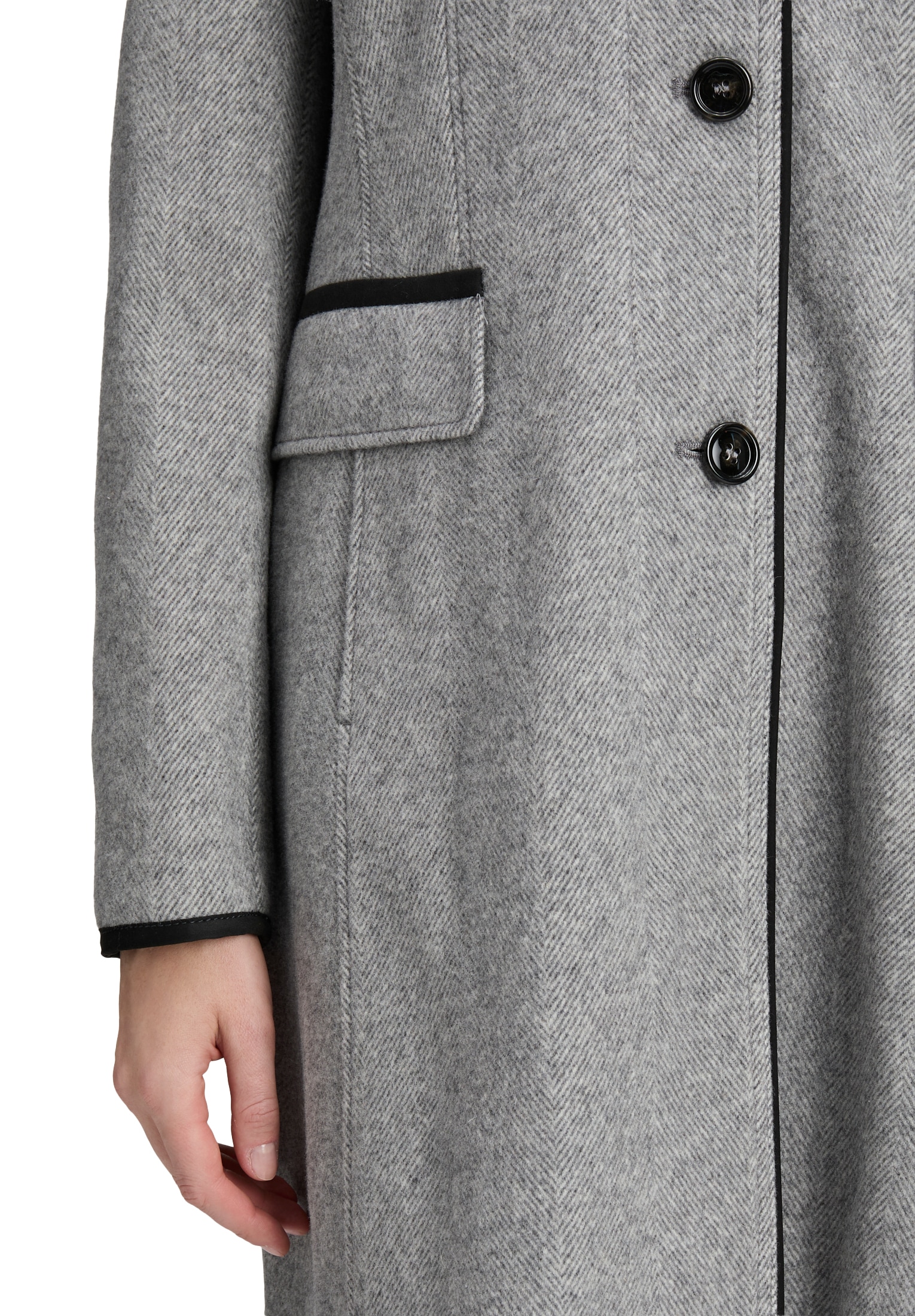 Gil Bret Manteau en laine mit Wolle, Stehkragen und Knopfleiste