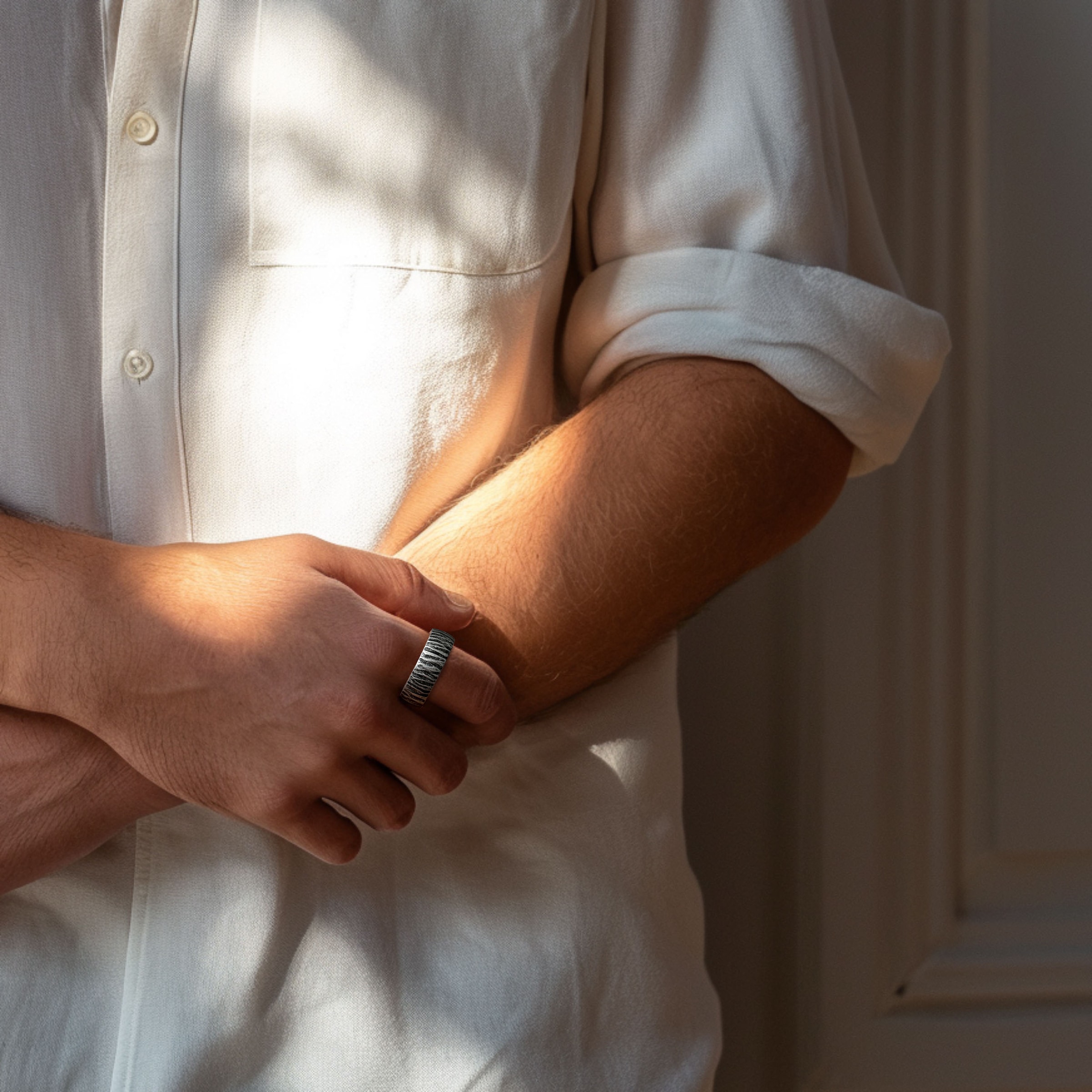 Firetti Fingerring »Schmuck Geschenk Edelstahl Ring Damenring Herrenring Crag Fels«