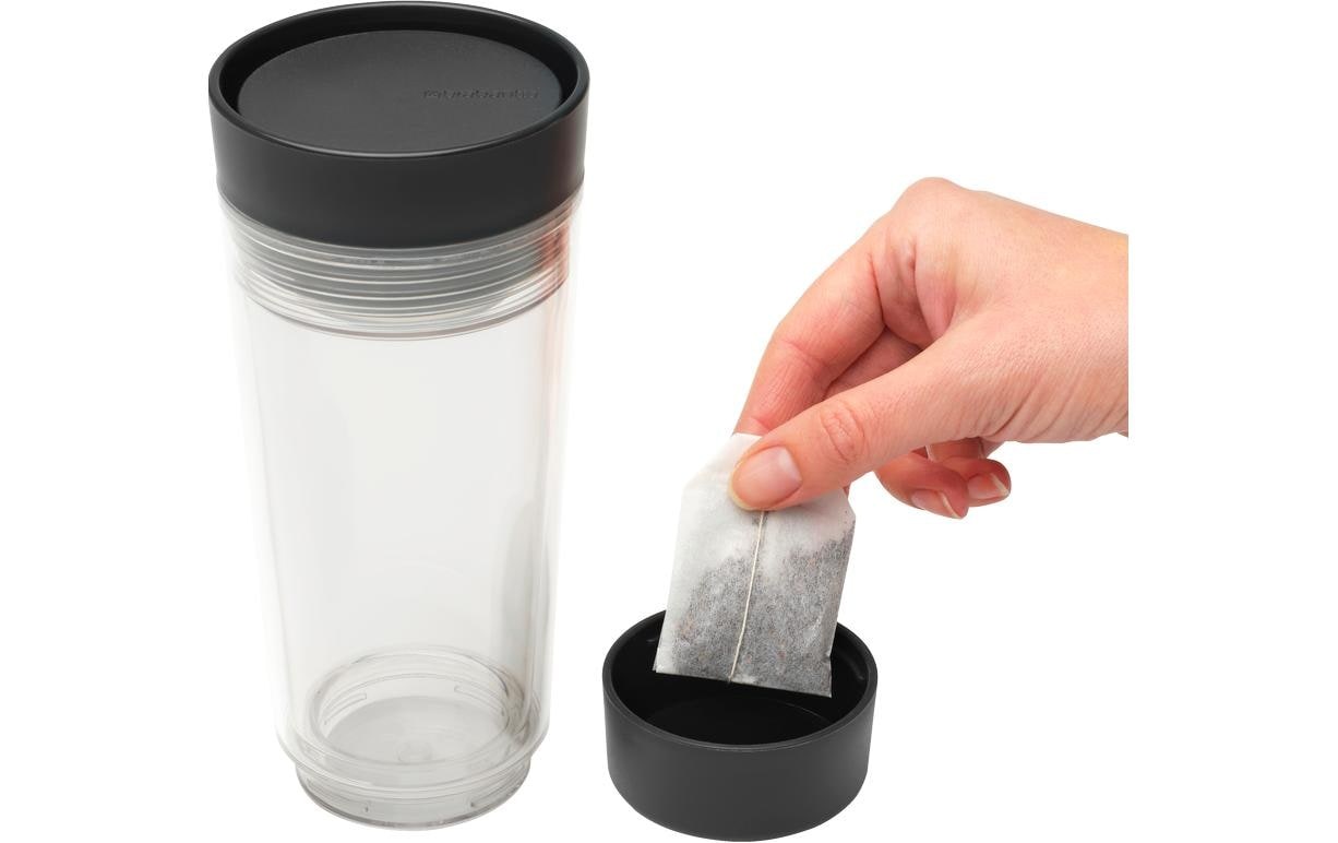 Brabantia Thermobecher »Make & Take 360 ml, Dunkelgrau/Transparent«