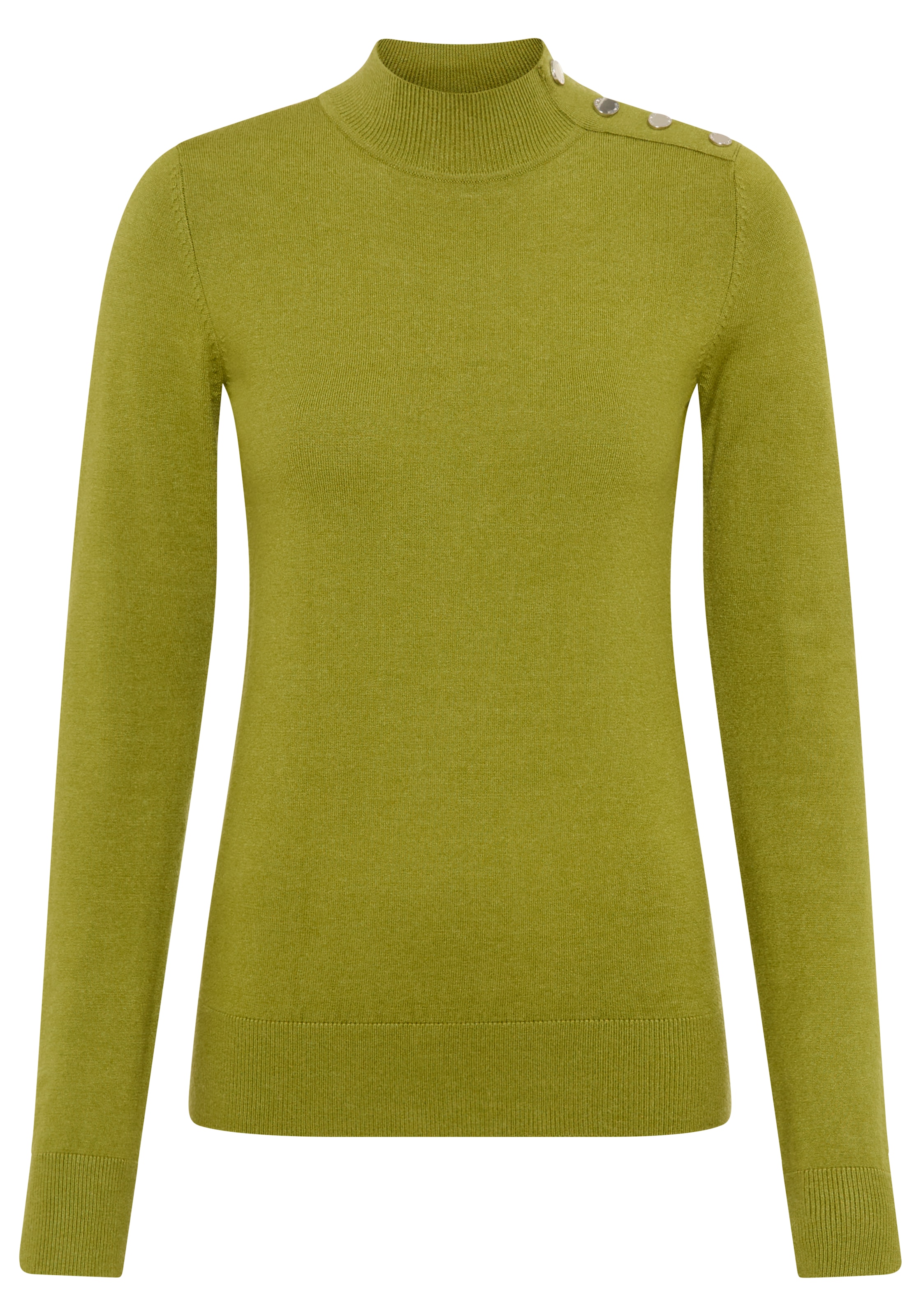 HECHTER PARIS Stehkragenpullover, mit edler Knopfleiste auf der Schulter - NEUE KOLLEKTION
