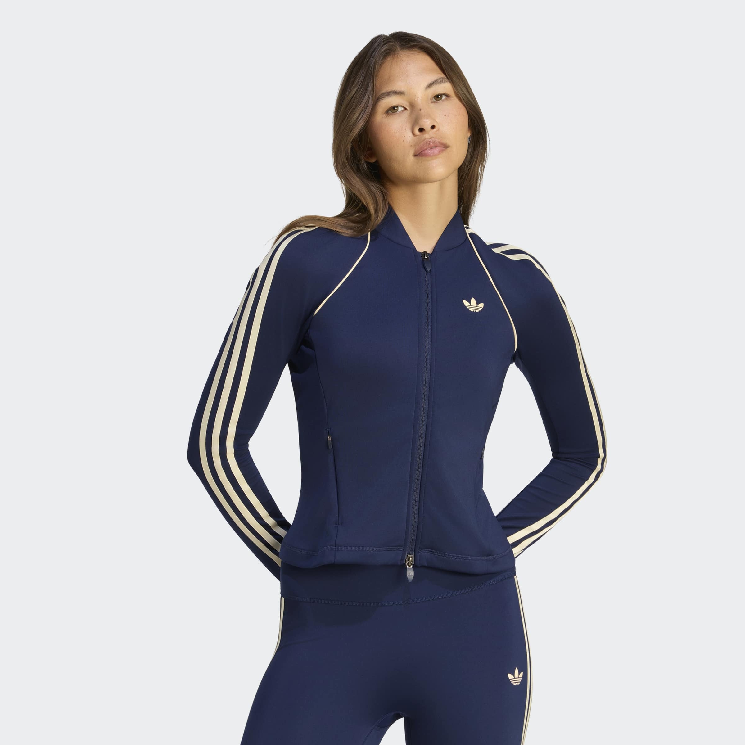 Image of adidas Performance Trainingsjacke "OG SP MIDLAY" schmal geschnitten, normale Länge, mit Rundhalsausschnitt