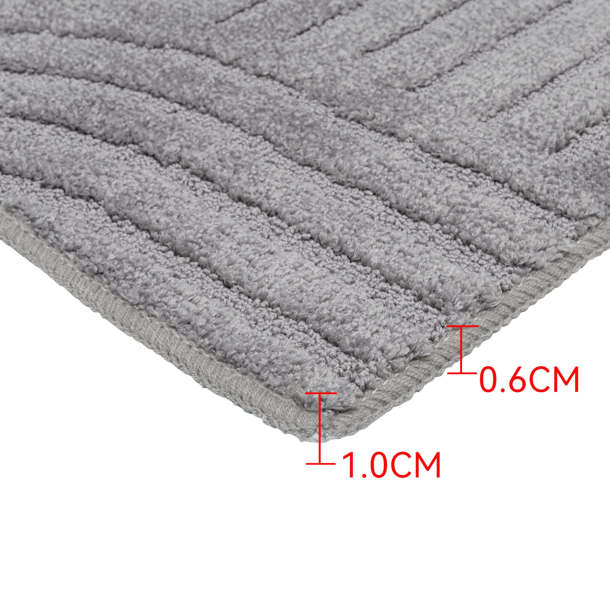 GOODproduct Badematte »Zen, Badvorleger, Badezimmer Teppich, Duschvorleger« Höhe 10 mm rutschhemmend beschichtet fussbodenheizungsgeeignet | schnell trocknend Uni Farben, Hoch-Tief-Effekt, modernes Muster, Zen