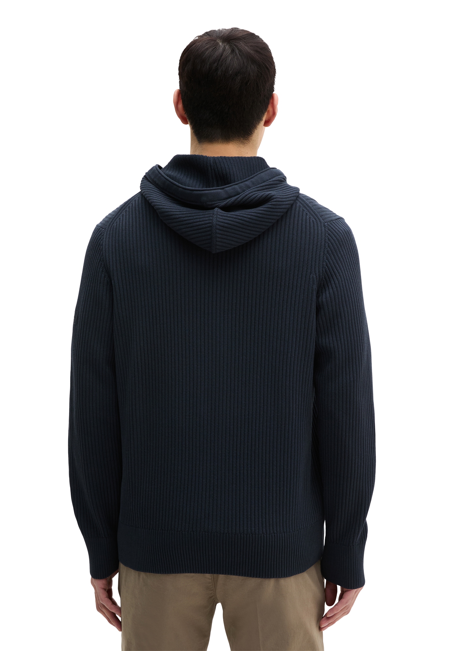 Marc O'Polo Cardigan à capuche regular Fit, geteilte Kängurutasche