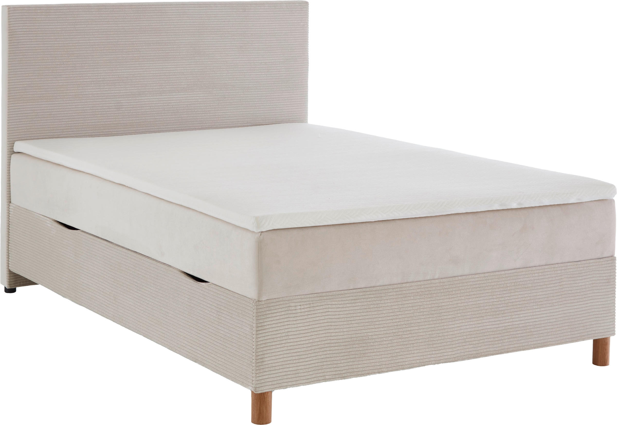 meise.möbel Lit de boxe »Korsika inkl. Bettkasten, mit Cord-Stoff bezogen«