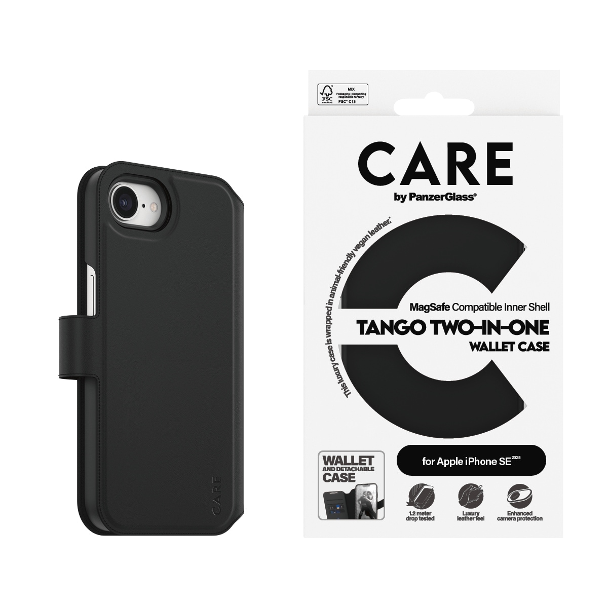 Image of CARE by PanzerGlass Handyhülle "Tango Two-in-One" Bookcover, Schutzhülle, Handyschutzhülle, Case, Schutzcase, stossfest